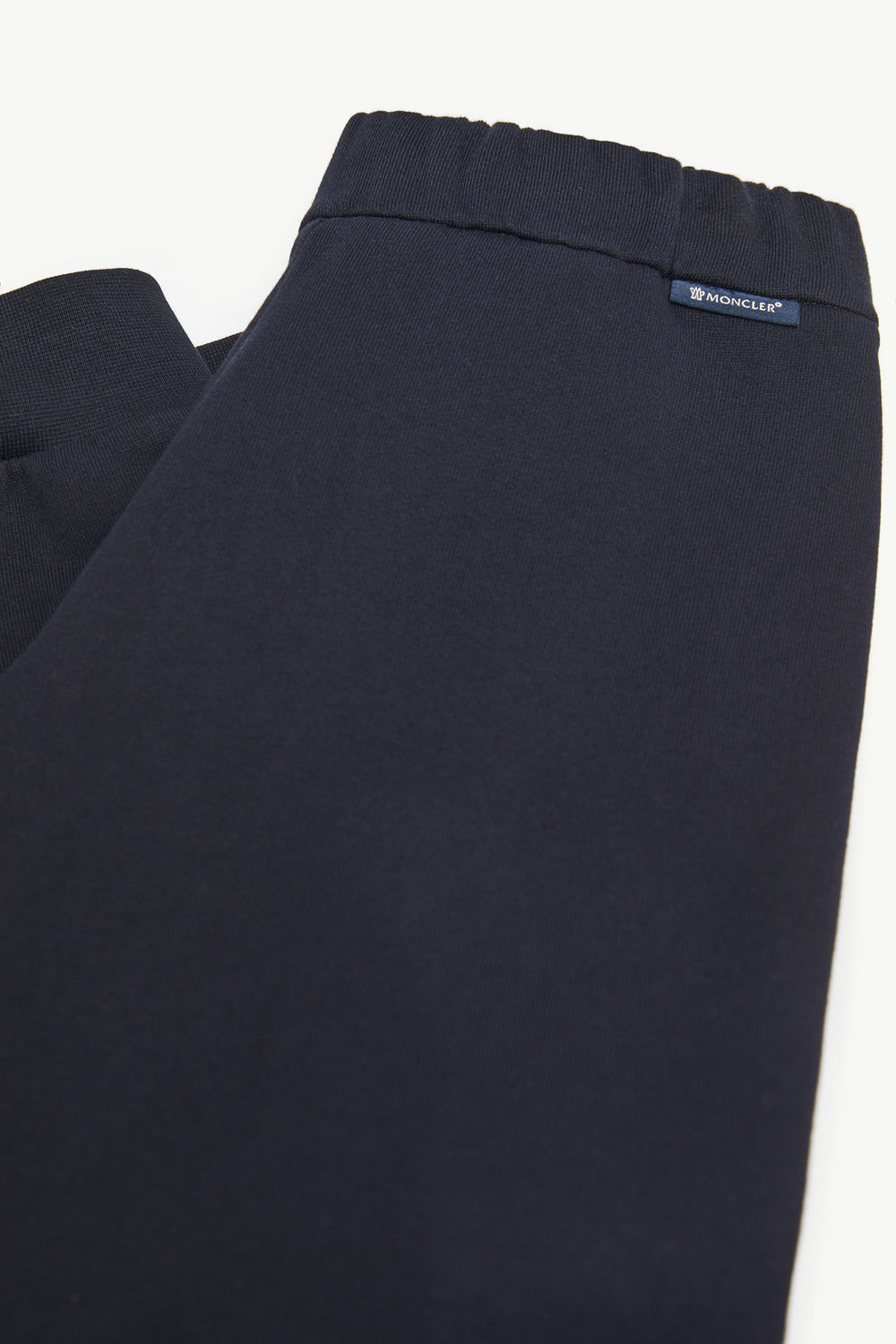 Embroidered Logo Cotton Tracksuit Set Boy Navy Blue Moncler 4