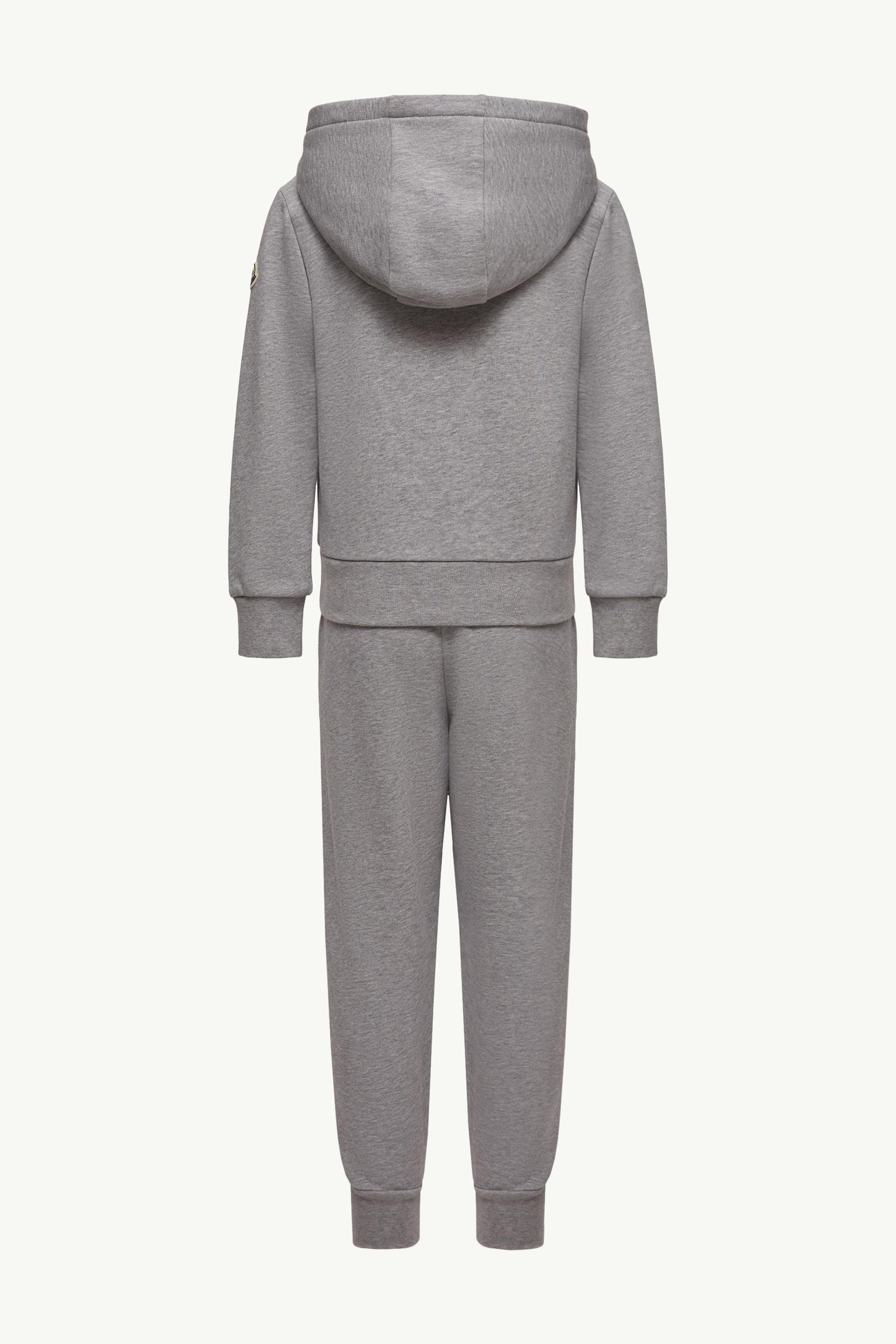 Gray Cotton Tracksuit Set - Trousers & Tracksuits for