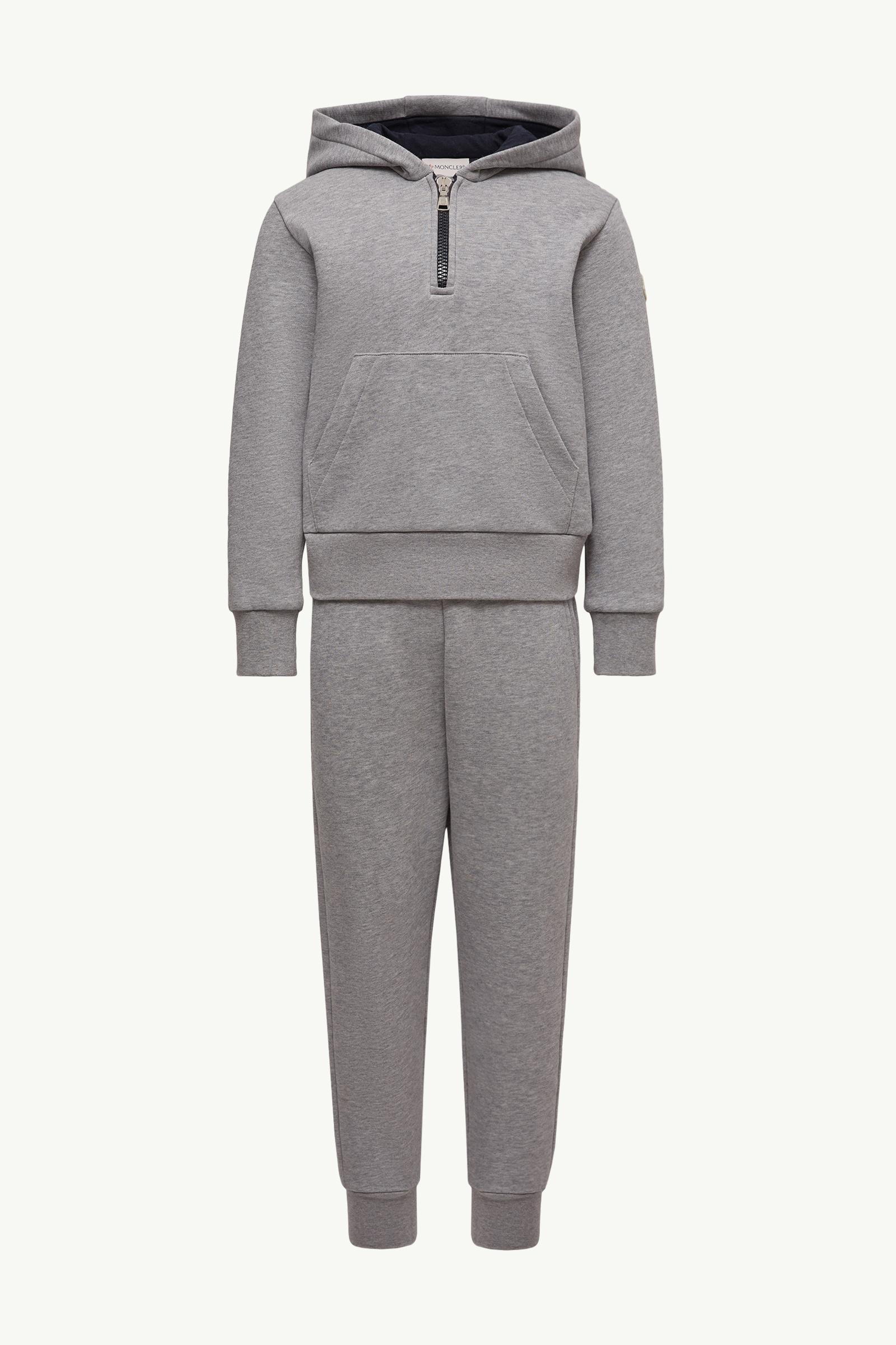 Grey Cotton Sweatsuit Set - Pants & Tracksuits for Children