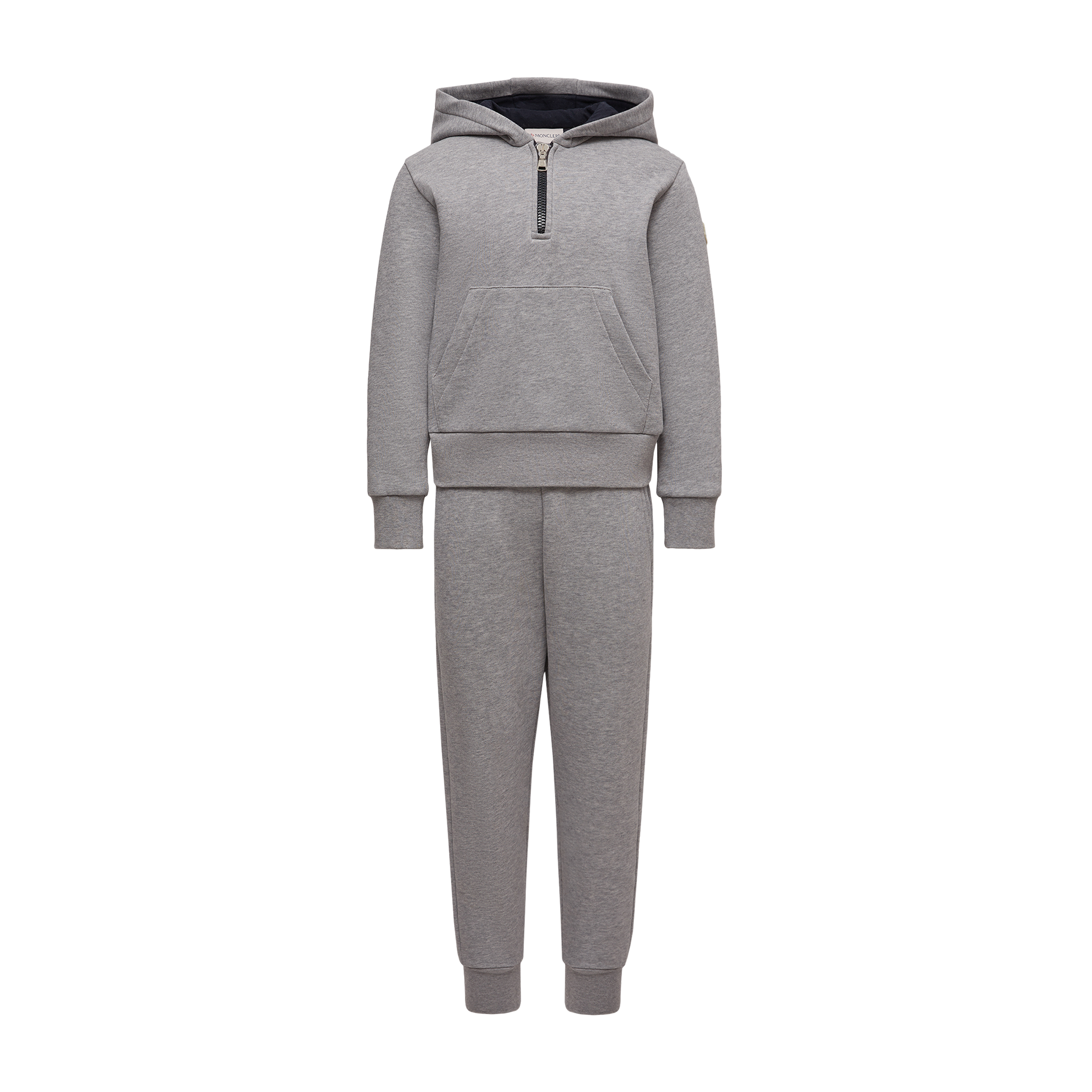 MONCLER ENFANT Cotton Tracksuit Set, Boy, Gray, Size: 12Y
