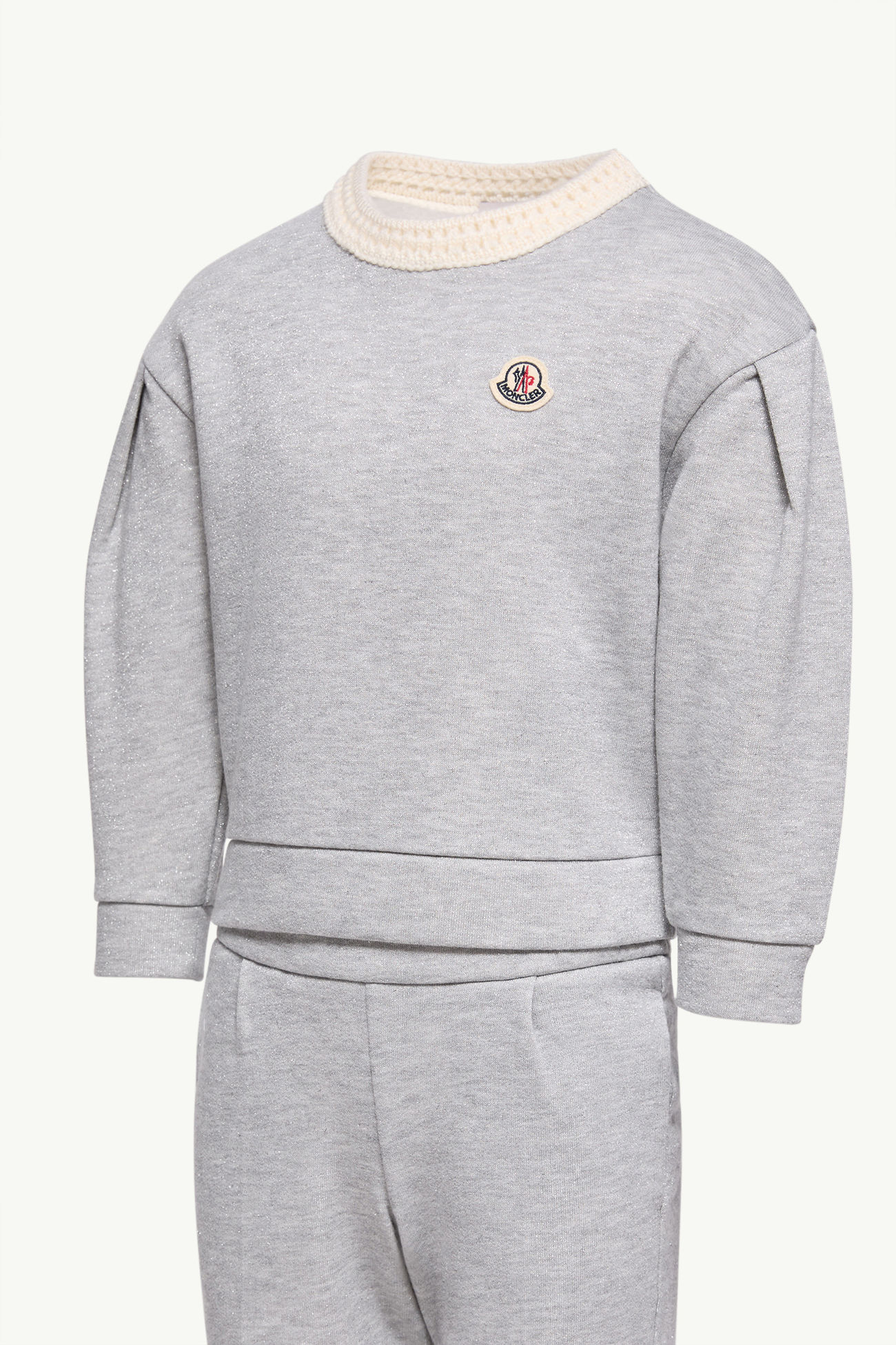 Conjunto de chándal de algodón metalizado Niña Gris Moncler 2