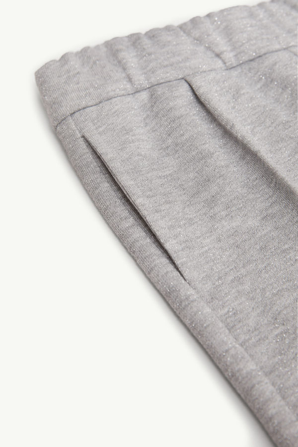 Metallic Cotton Sweatsuit Set Girl Gray Moncler 5