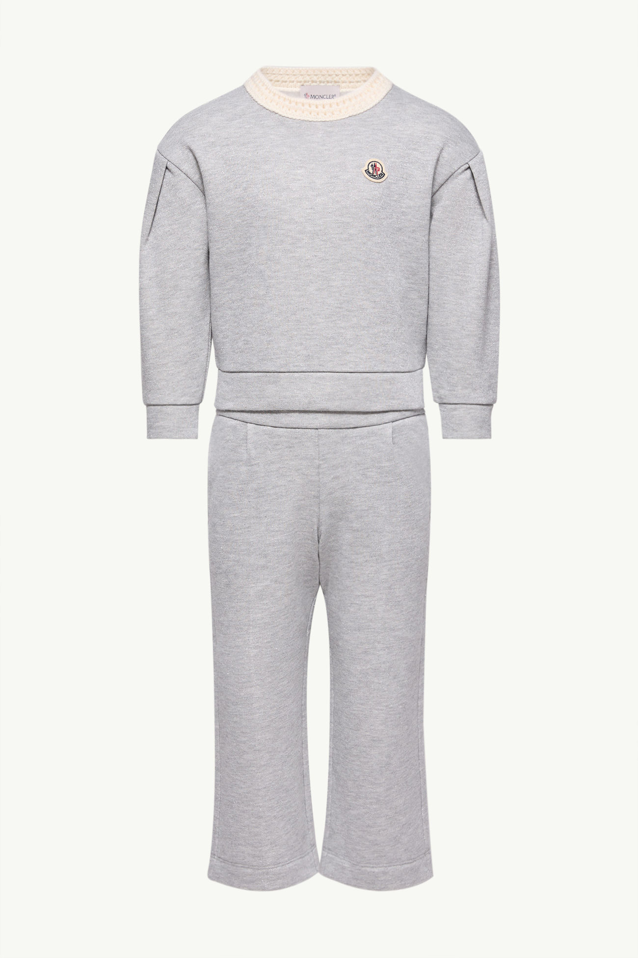 Ensemble de survêtement en coton métallisé Fille Gris Moncler 0