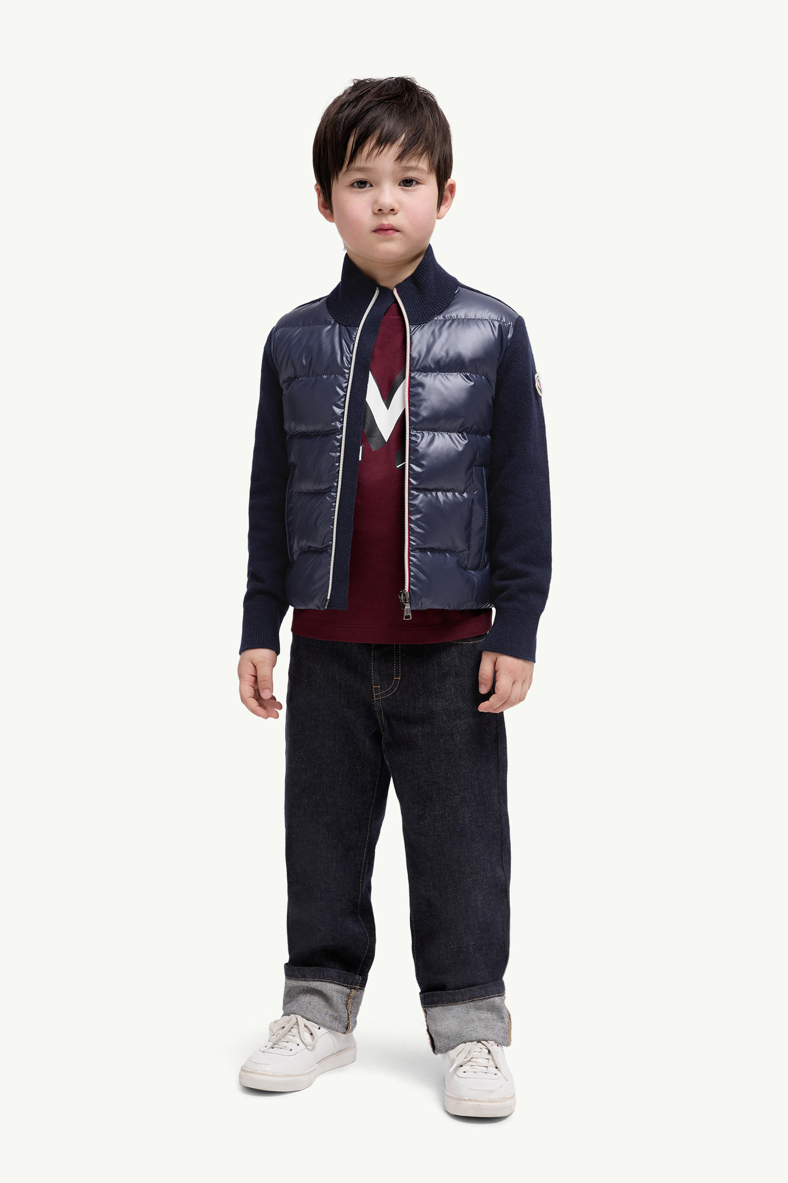 男童加衬羊毛拉链开衫 男童 深蓝色 Moncler 1
