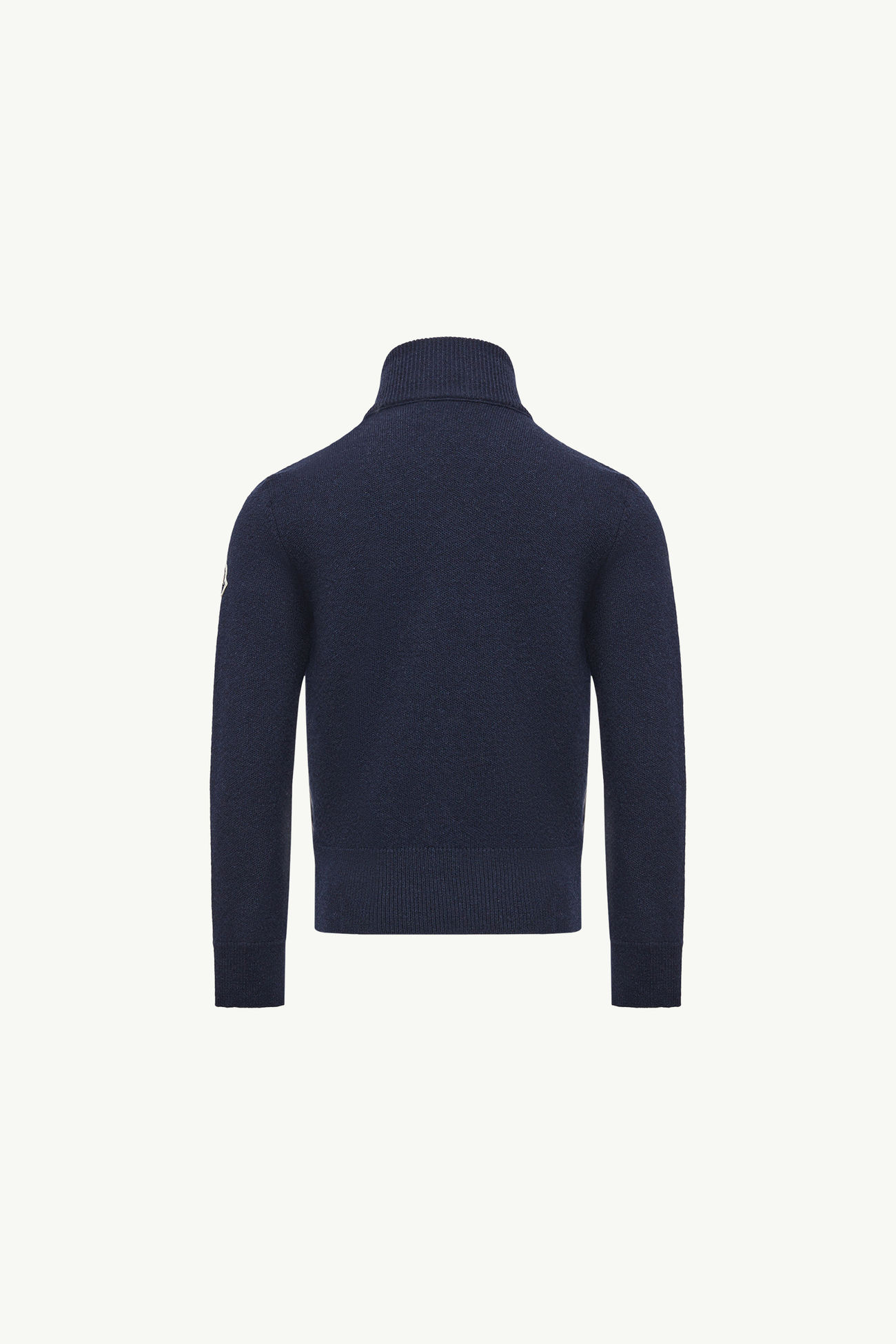 Wattierte Strickjacke aus Wolle mit Reißverschluss Jungen Dunkelblau Moncler 3