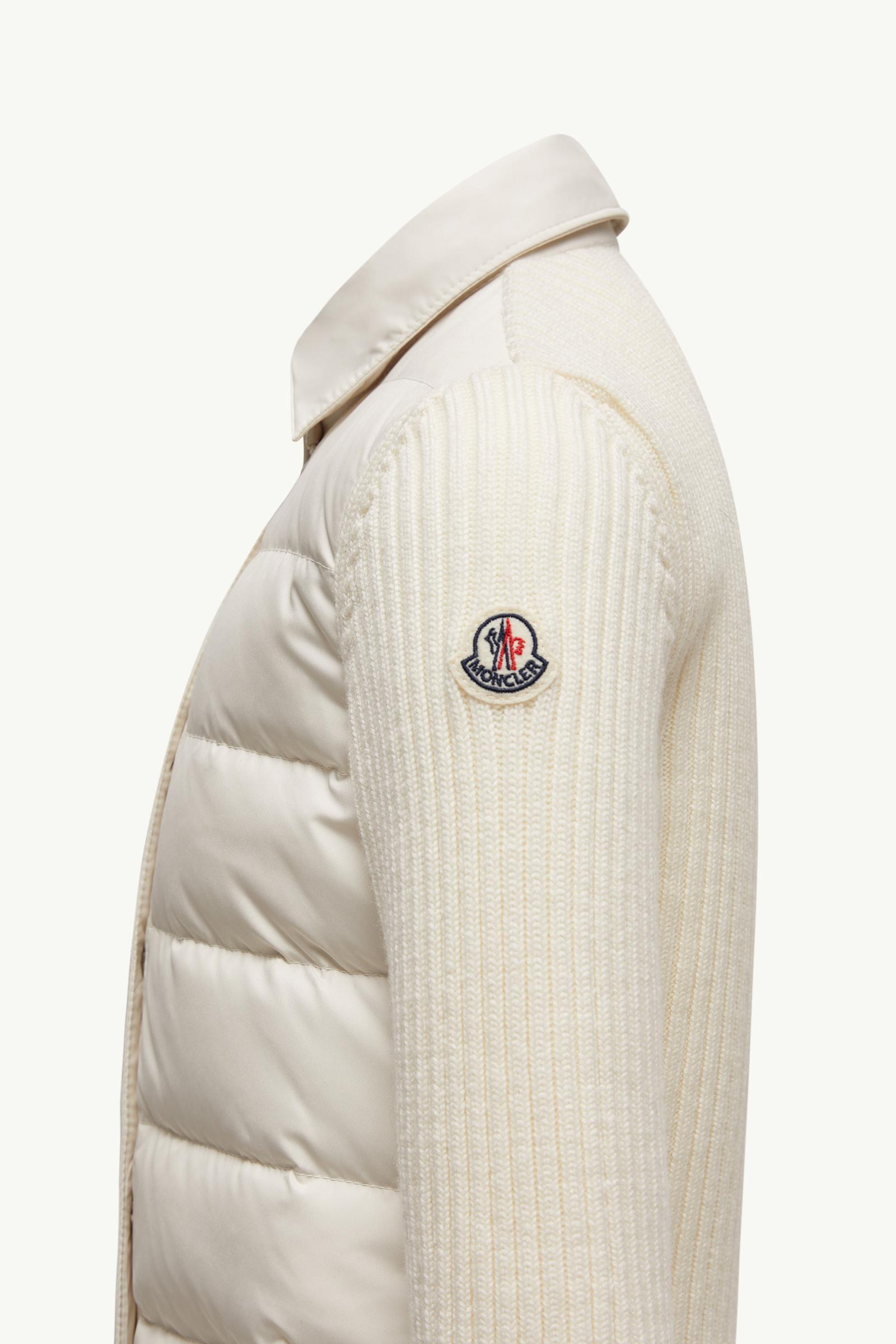 Padded Wool Shirt Girl White Moncler 1