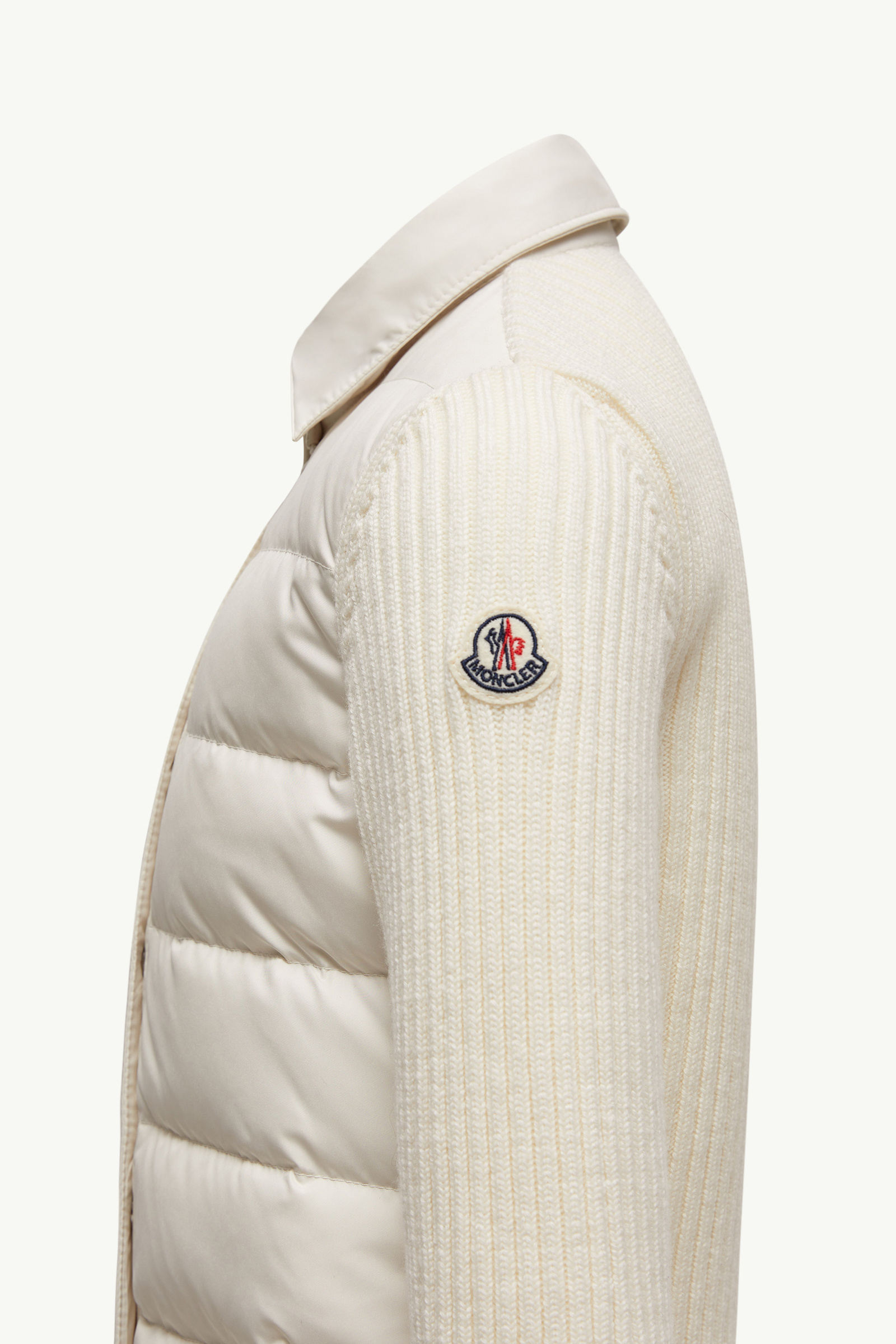 Padded Wool Shirt Girl White Moncler 1