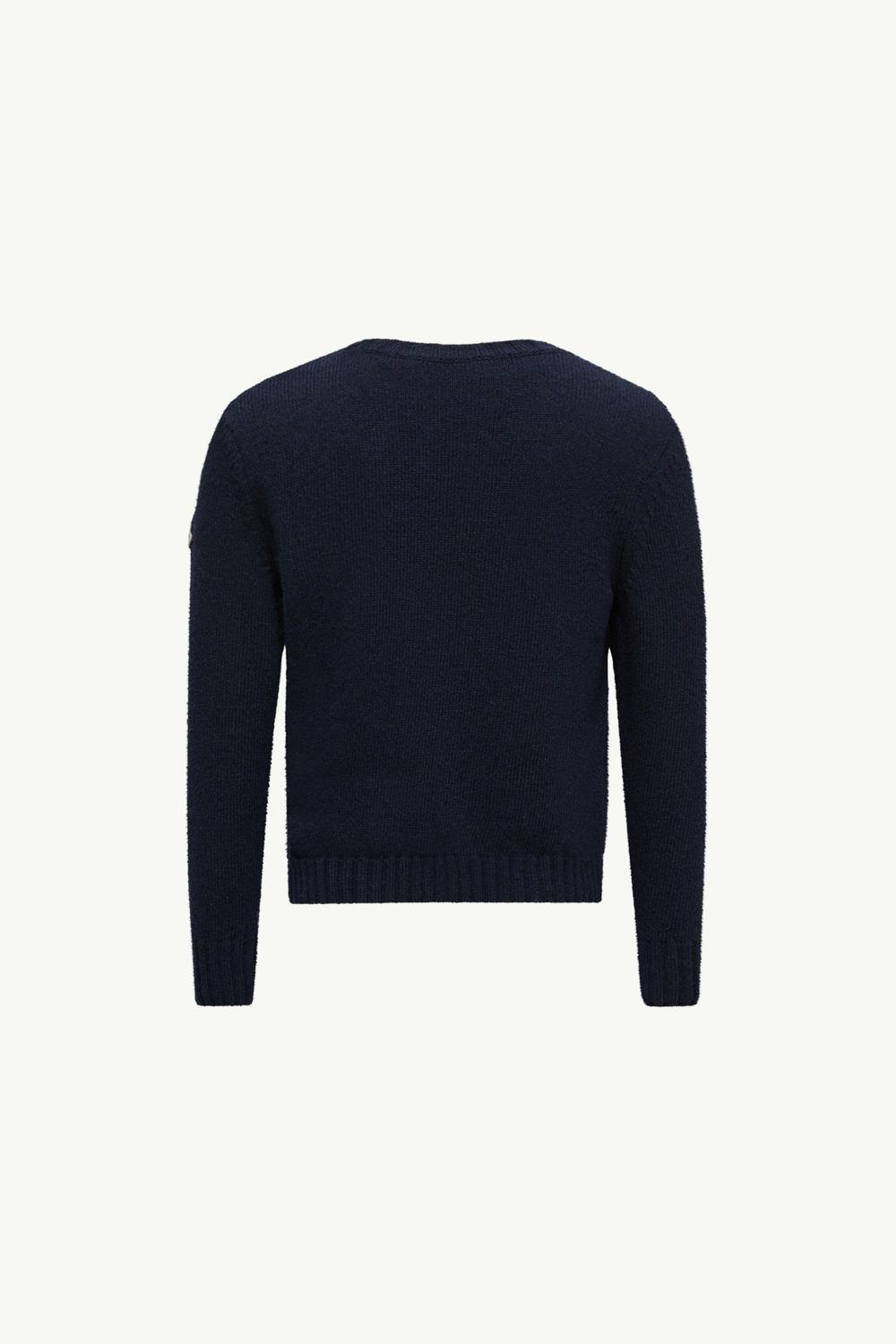 Tricolour-Trimmed Wool Jumper Boy Dark Blue Moncler 2