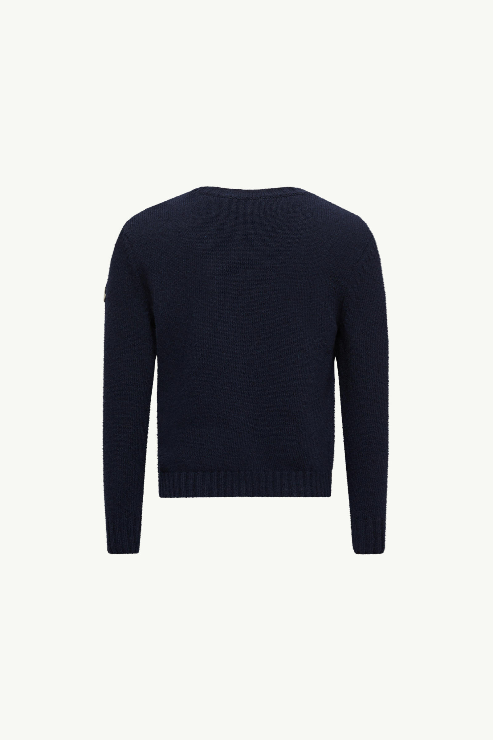 Tricolour-Trimmed Wool Jumper Boy Dark Blue Moncler 2