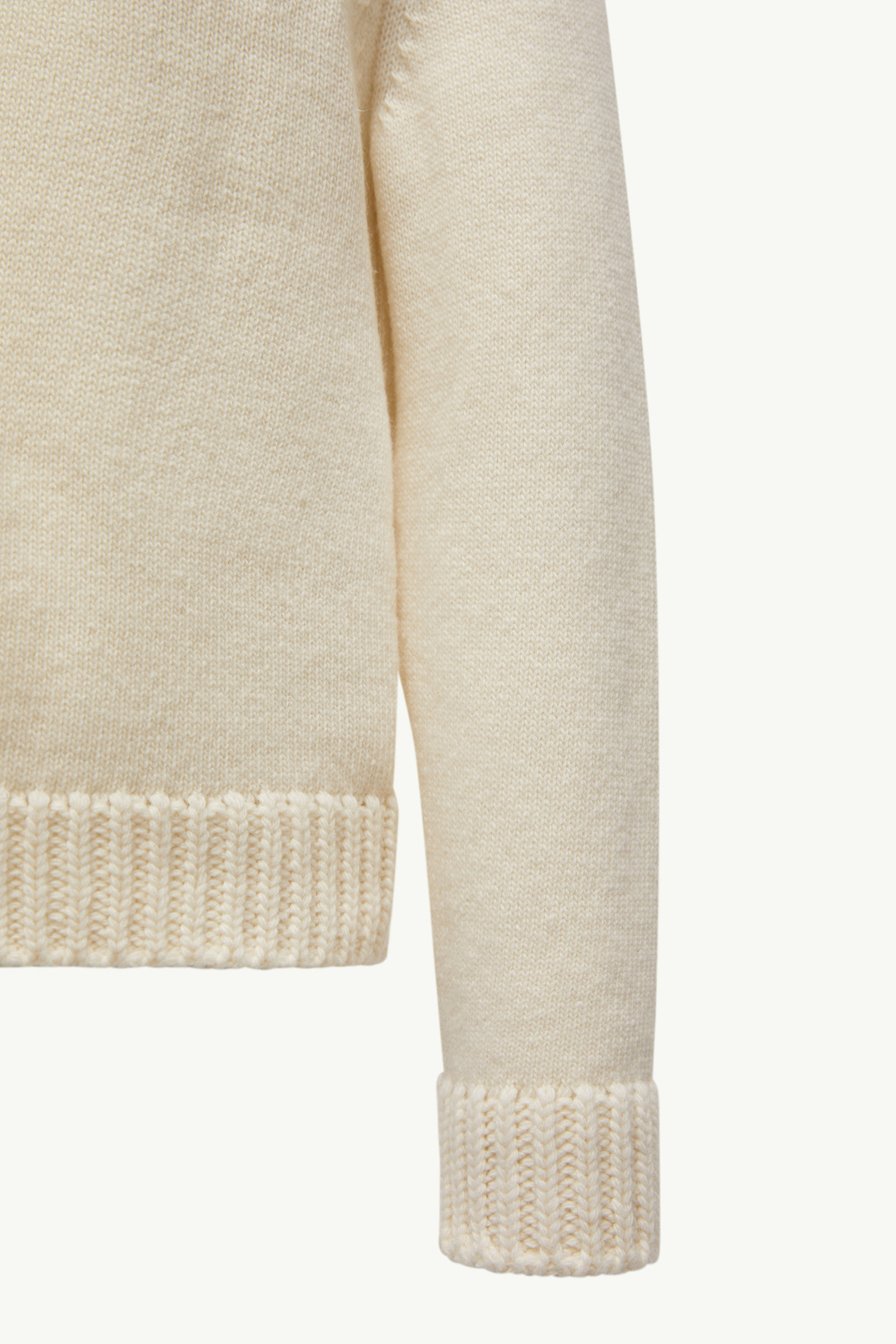 Textured Logo Wool Jumper Girl White Moncler 4