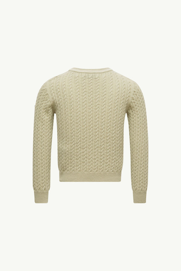 Wool Jumper Girl Light Green Moncler 2