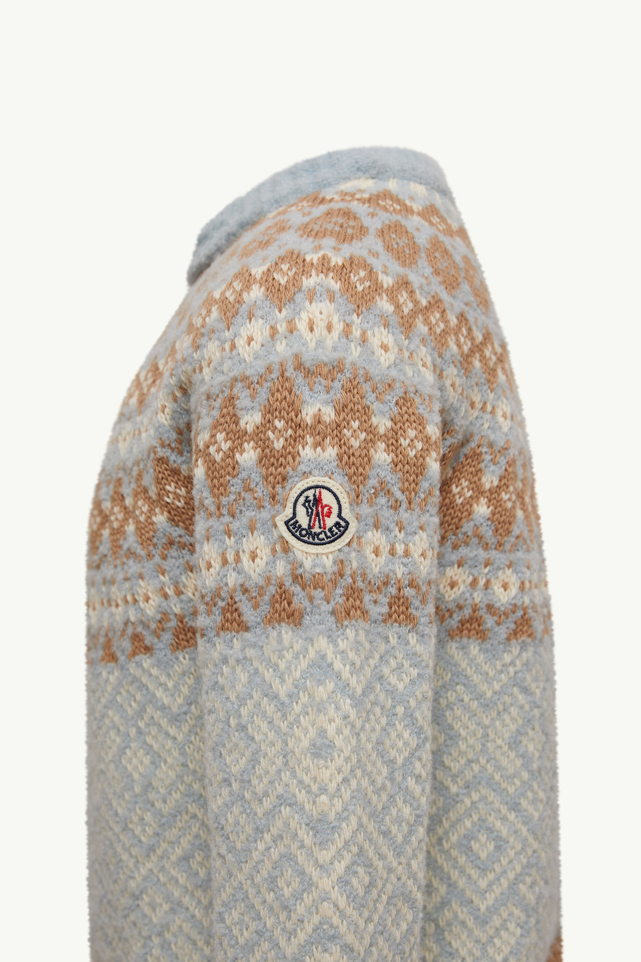 Bouclé Wool Blend Sweater Girl Light Blue Moncler 2