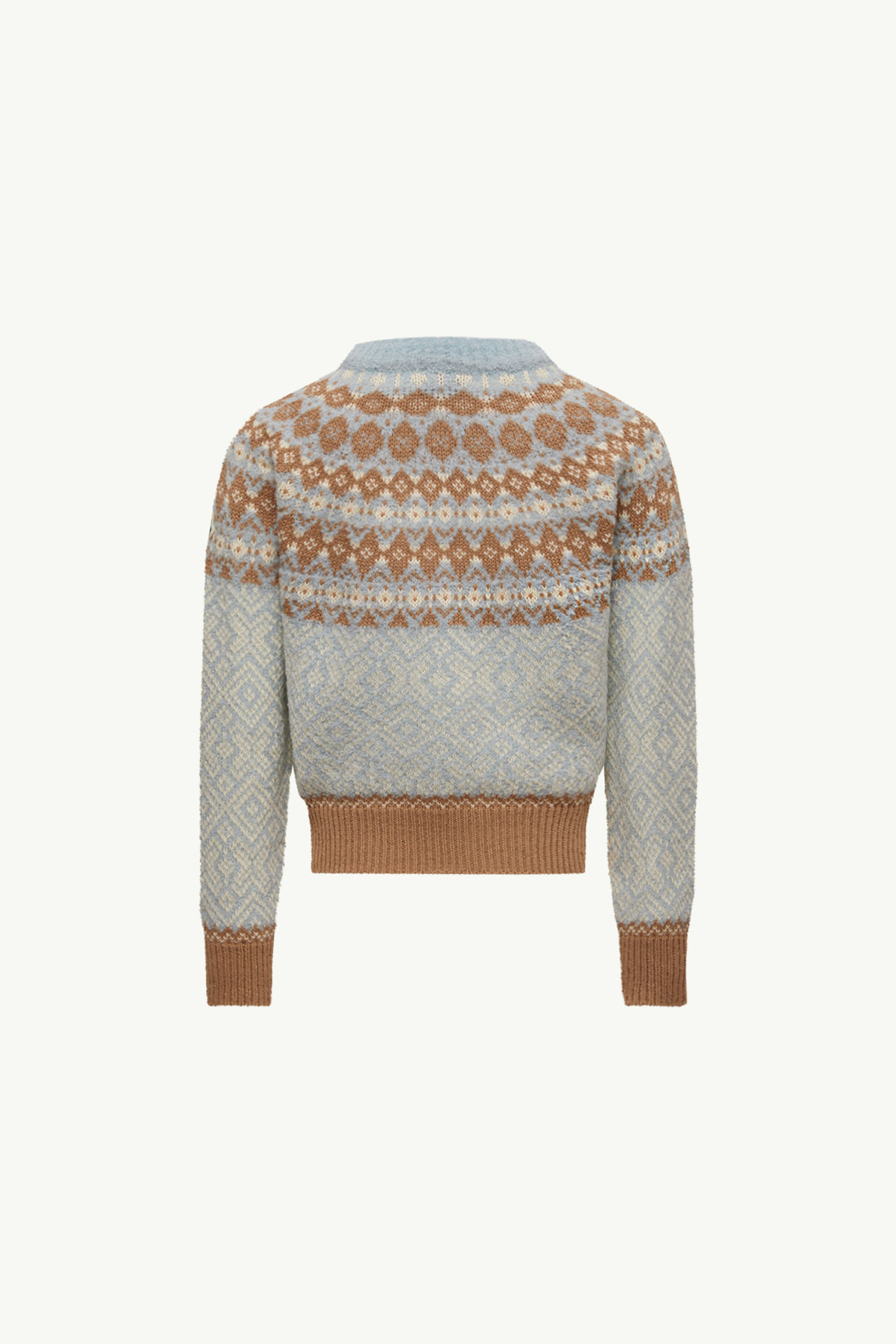 Jersey de mezcla de lana bouclé Niña Azul claro Moncler 3