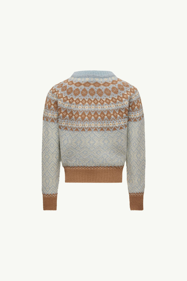 Pull en laine bouclée Fille Bleu clair Moncler 3