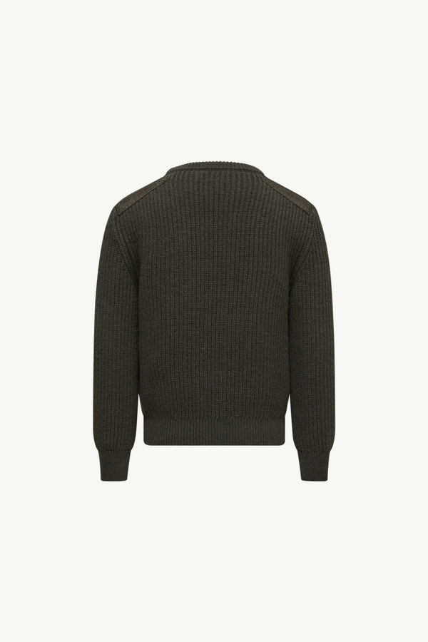 Pullover aus Wolle mit Tasche Jungen Dunkelgrün Moncler 2