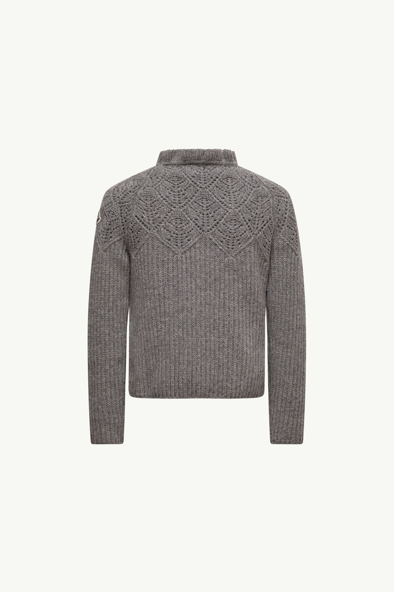 Ruffled Wool Jumper Girl Gray Moncler 3