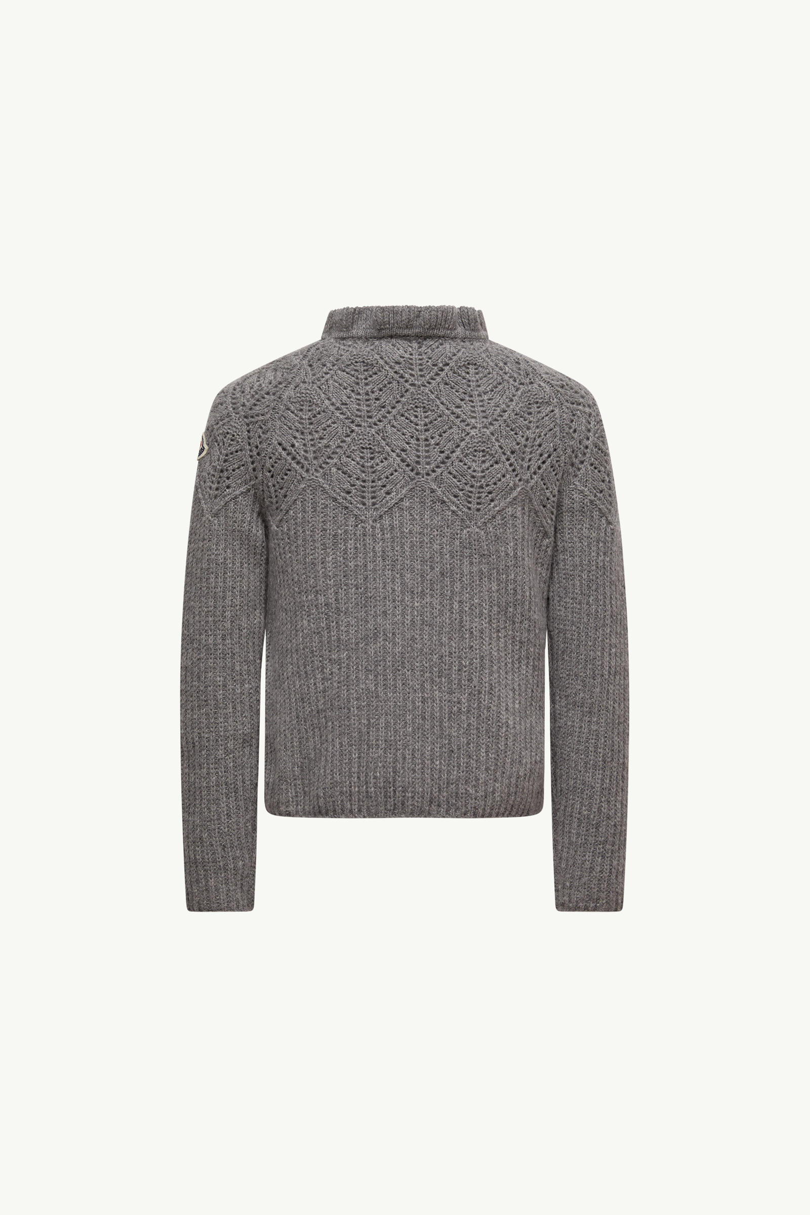 Ruffled Wool Jumper Girl Gray Moncler 3