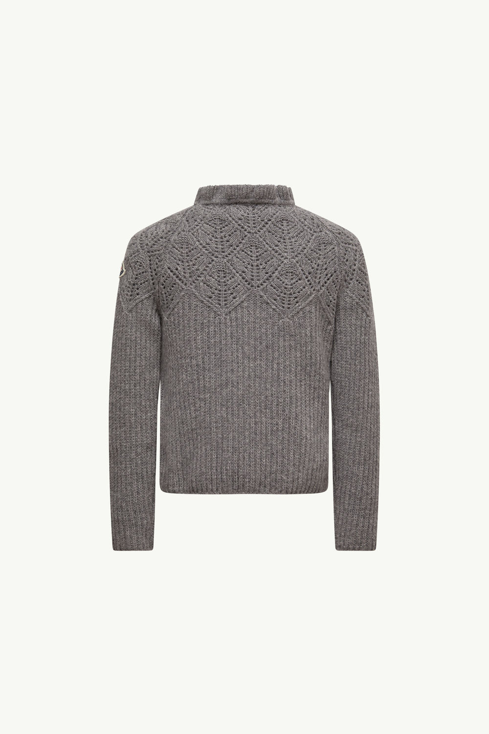 Ruffled Wool Sweater Girl Grey Moncler 3