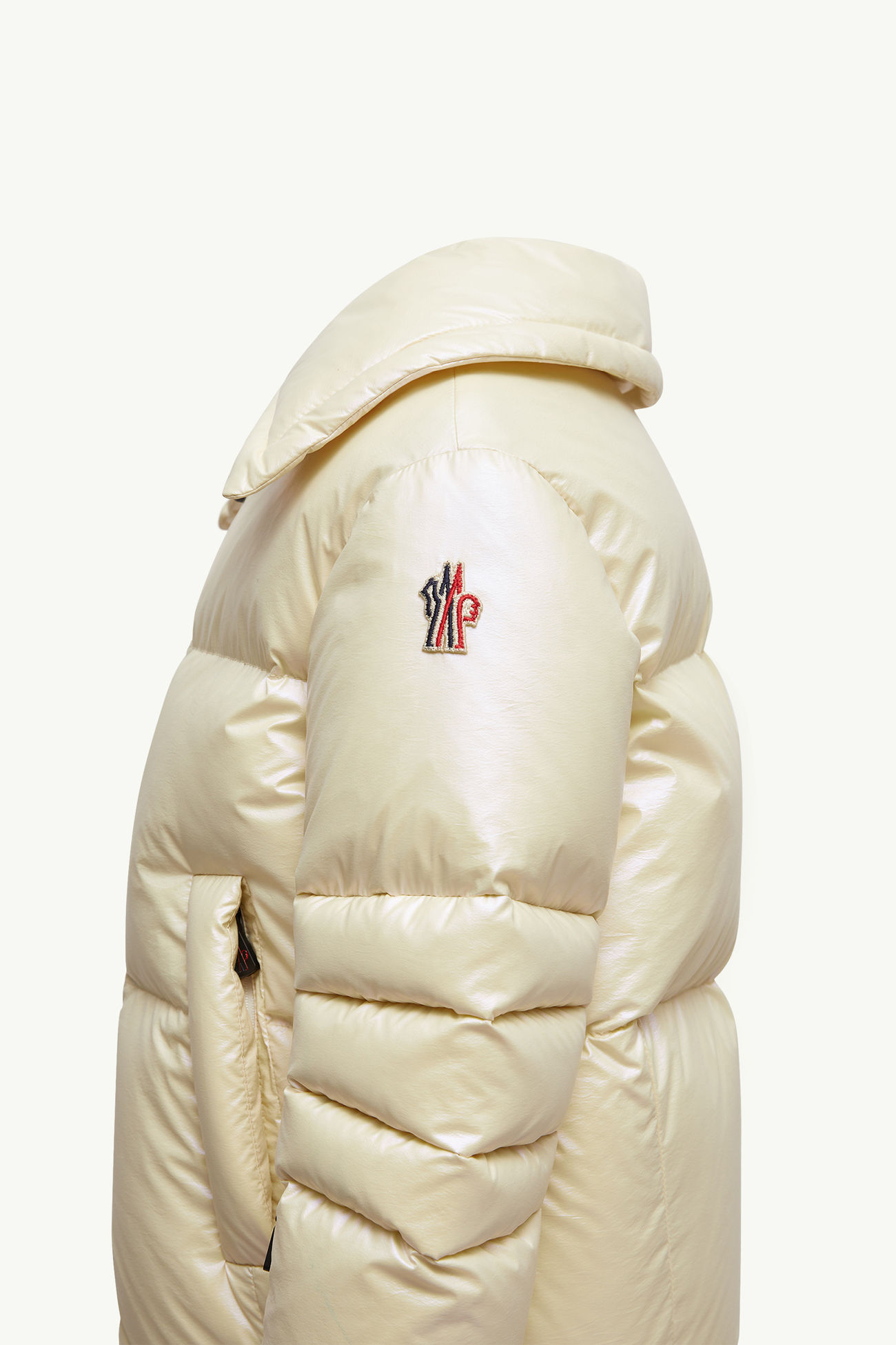 Doudoune de ski à bordure en teddy Jeita Fille Beige Clair Moncler 1