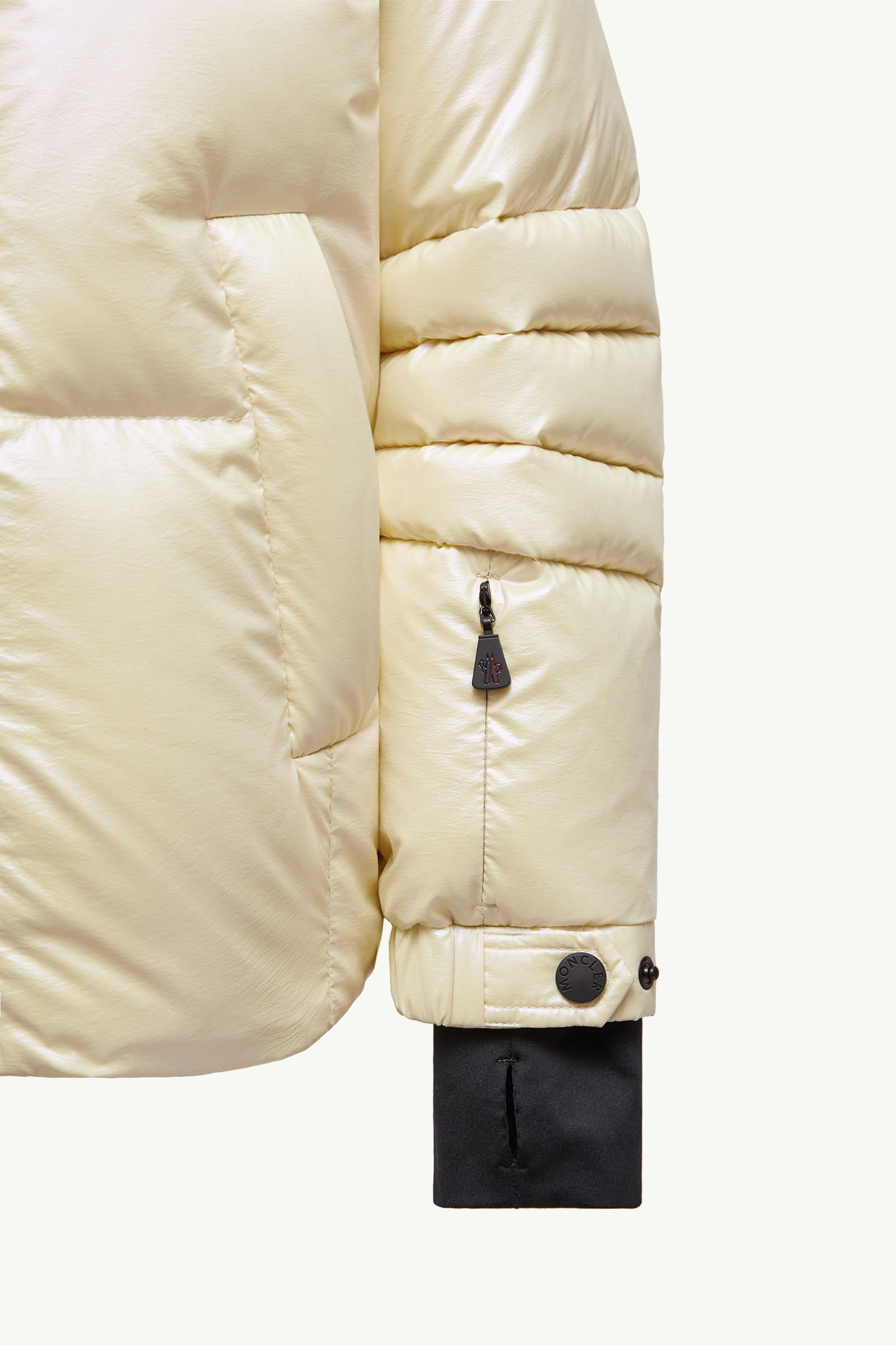 Doudoune de ski à bordure en teddy Jeita Fille Beige Clair Moncler 4