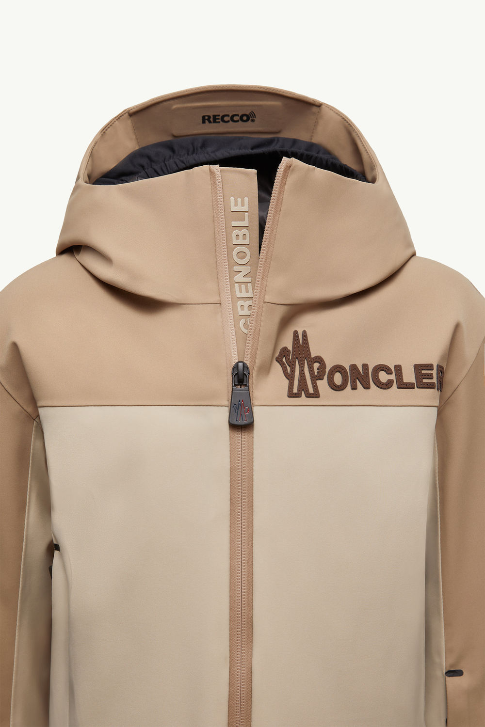 Moriond Hooded Ski Jacket Boy Beige Moncler 1