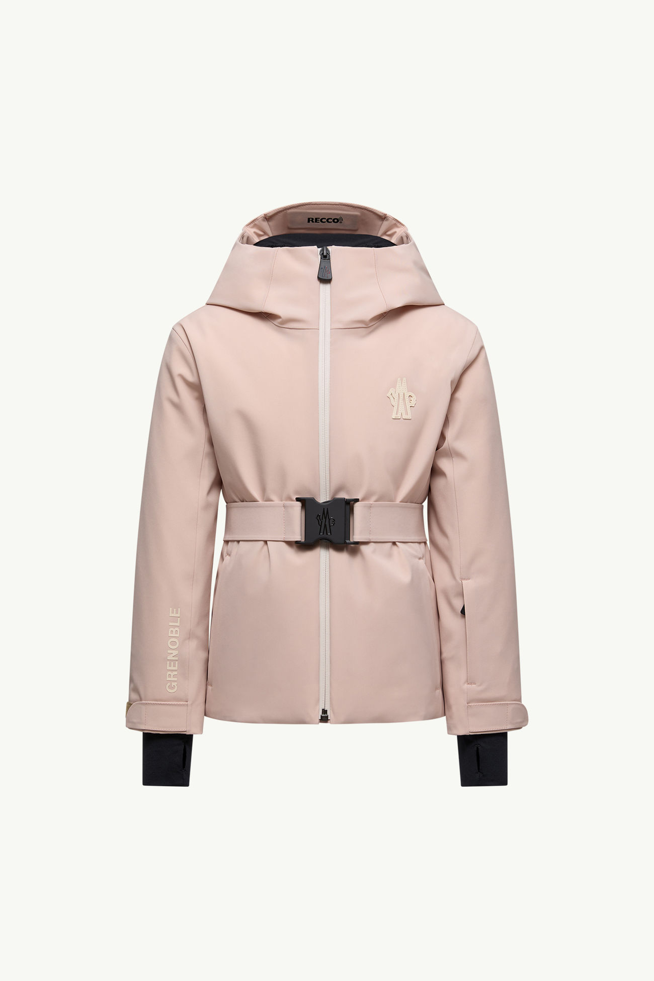 Yoline Hooded Insulated Ski Jacket Girl Pink Moncler 0