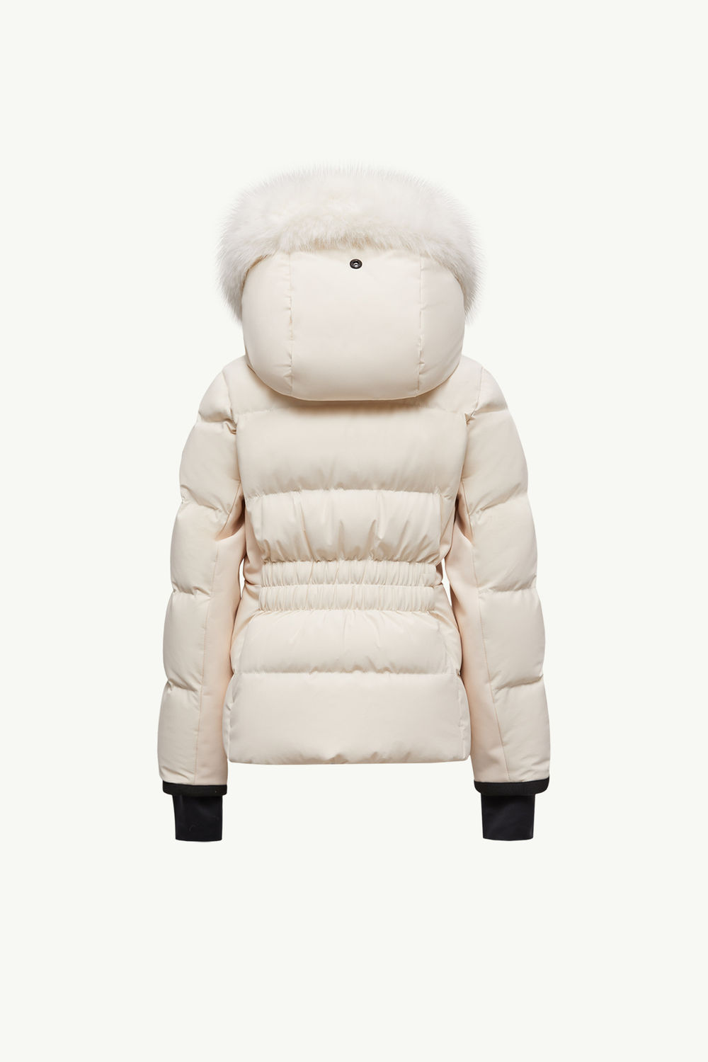 New Guyane Hooded Down Ski Jacket Girl White Ivory Moncler 2