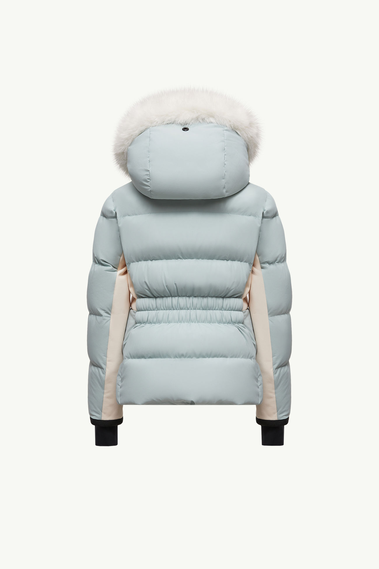 New Guyane Faux Fur-Trimmed Hooded Insulated Ski Jacket Girl Light Blue Moncler 2