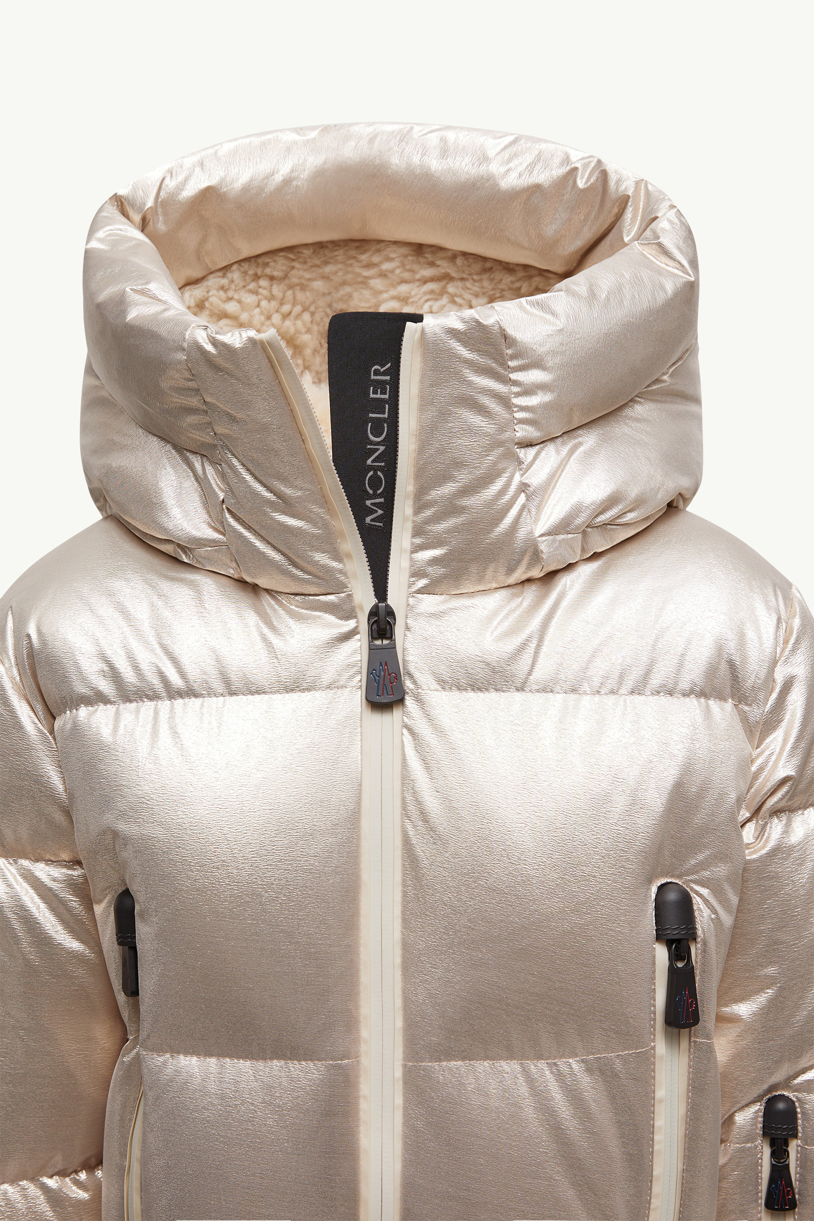 Violette Metallic Down Jacket Girl Silver Moncler 3