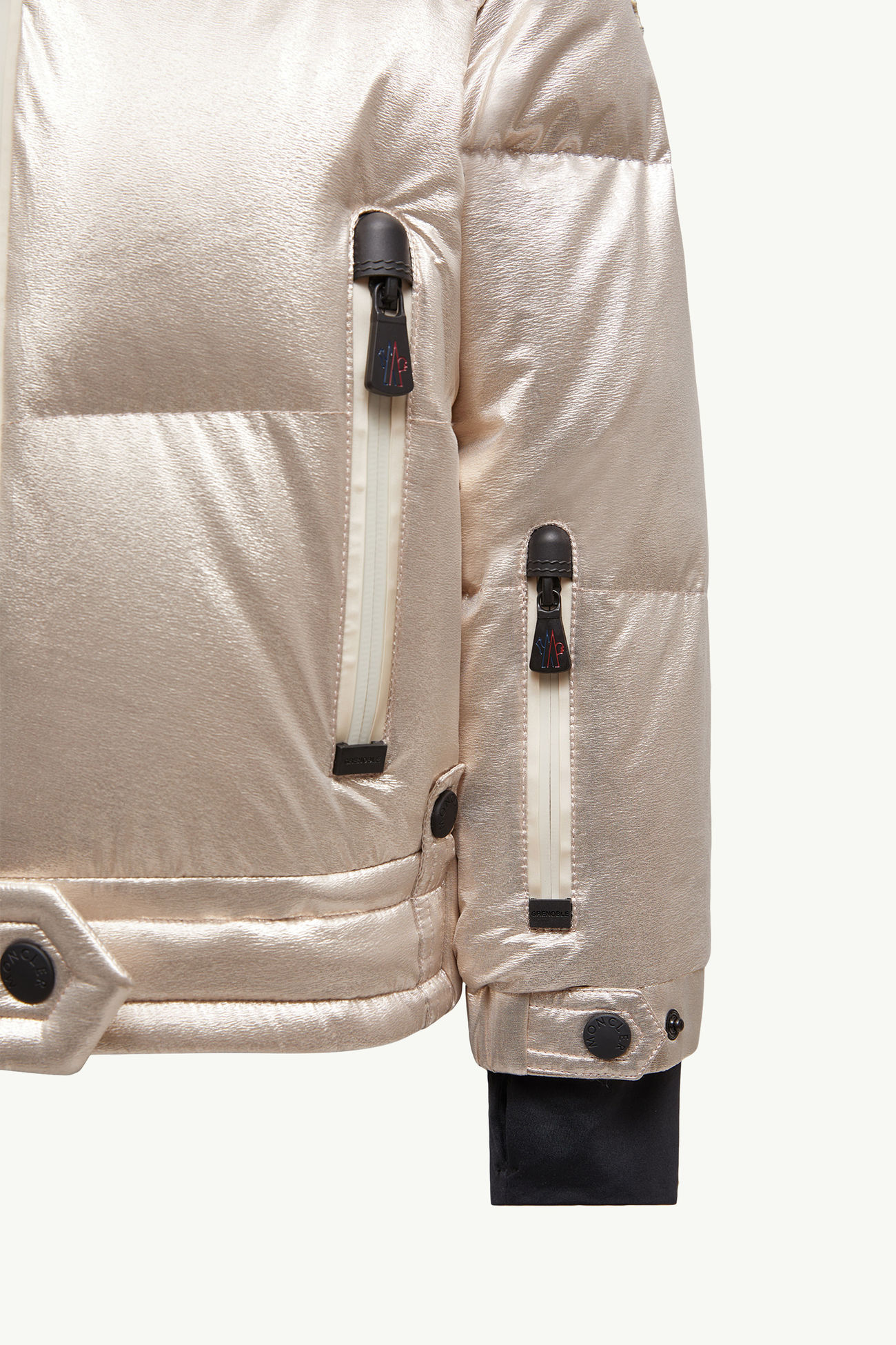 Piumino Violette metallizzato Bambina Argento Moncler 4