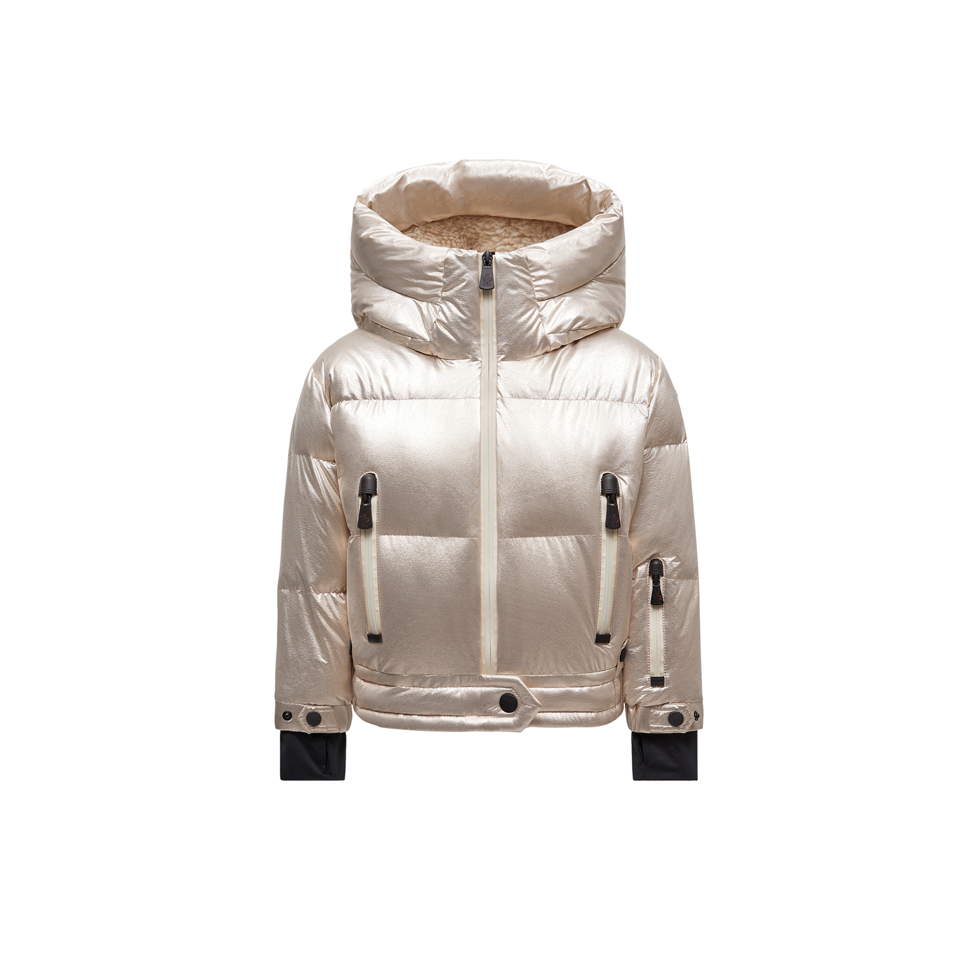 GRENOBLE ENFANT Violette Metallic Down Jacket, Girl, Gray, Size: 8Y