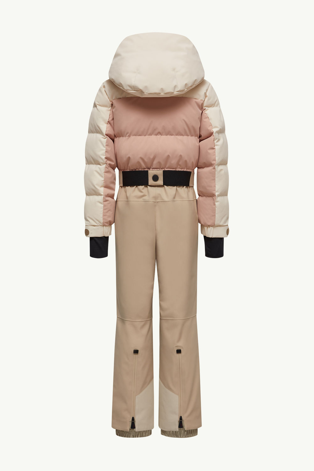 Hooded Ski Suit Girl Beige & Pink Moncler 2