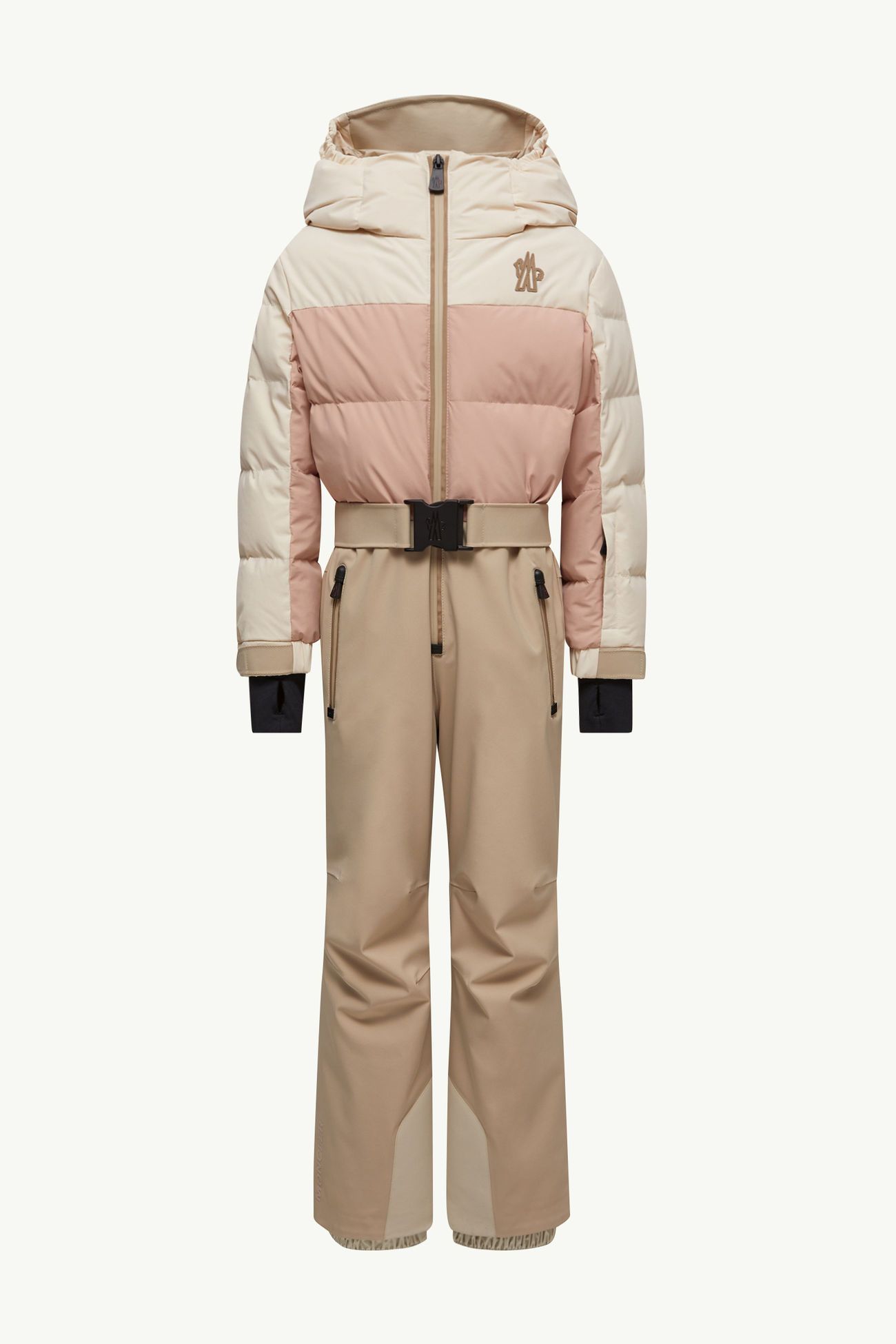 連帽滑雪服 女童 米色和粉紅色 Moncler 0