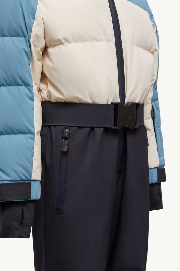 Hooded Ski Suit Boy Navy Blue Moncler 6