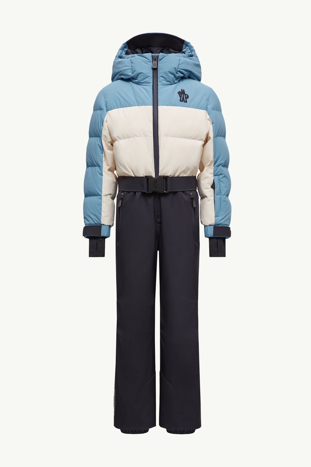 Hooded Ski Suit Boy Navy Blue Moncler 0