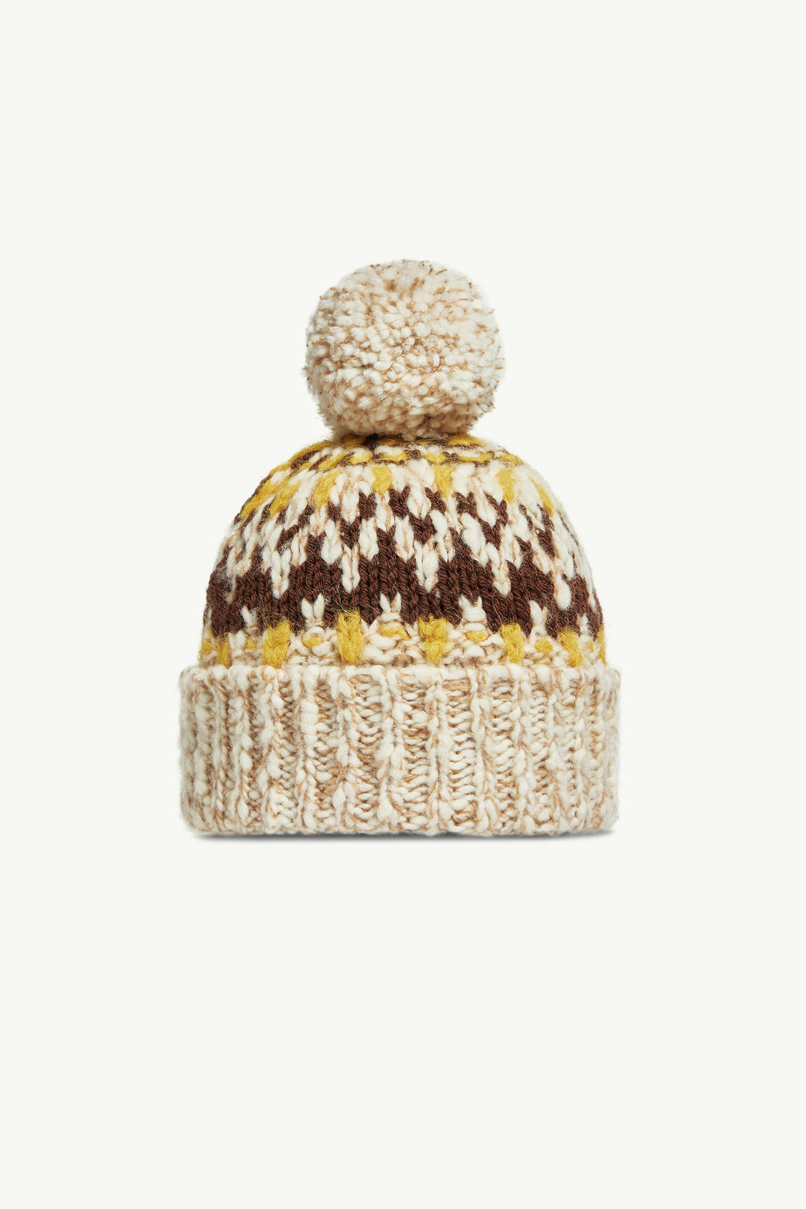 Wool Blend Jacquard Beanie with Pom Pom Gender Neutral Multicolour Moncler 2