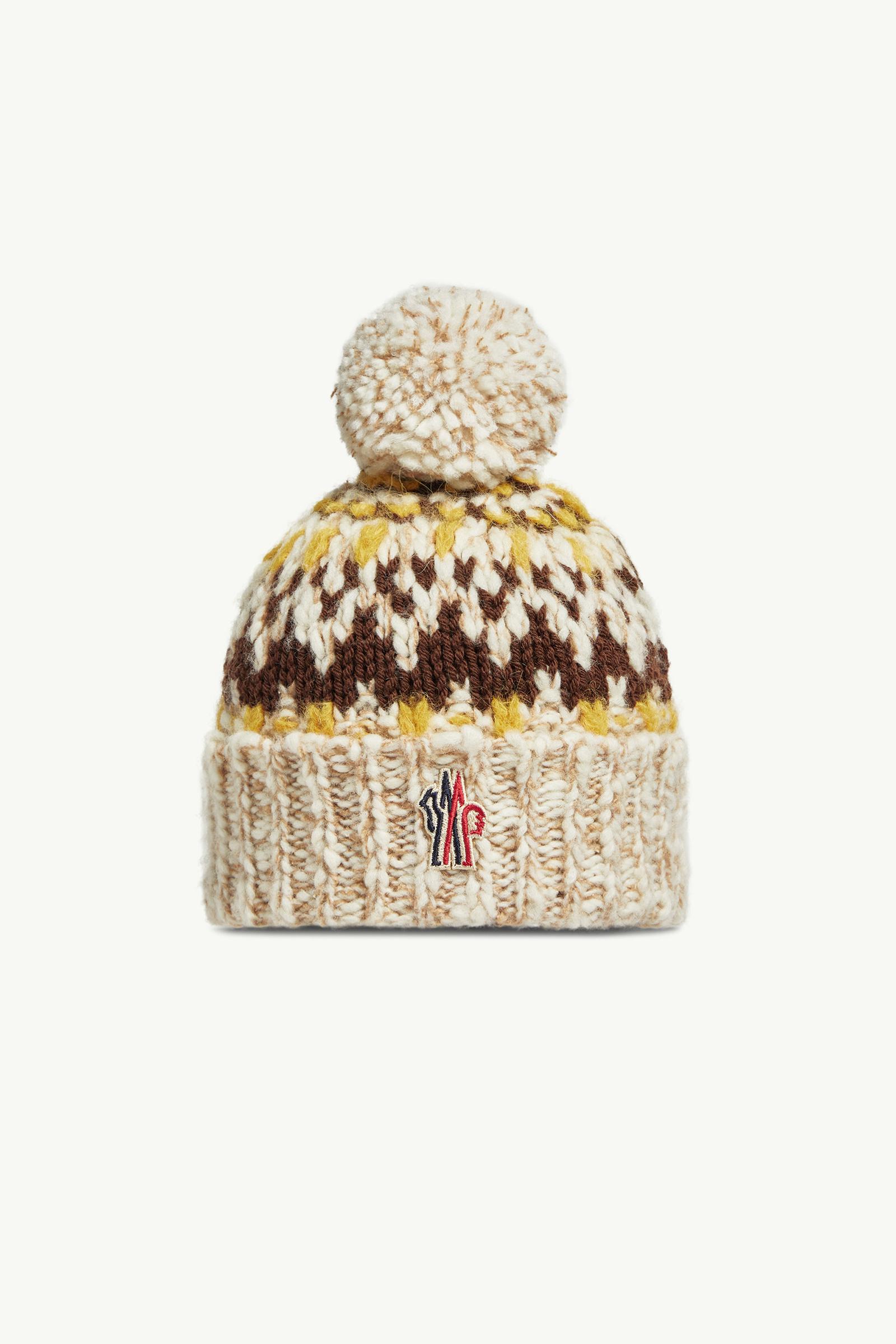 Wool Blend Jacquard Beanie with Pom Pom_findInBoutique_image