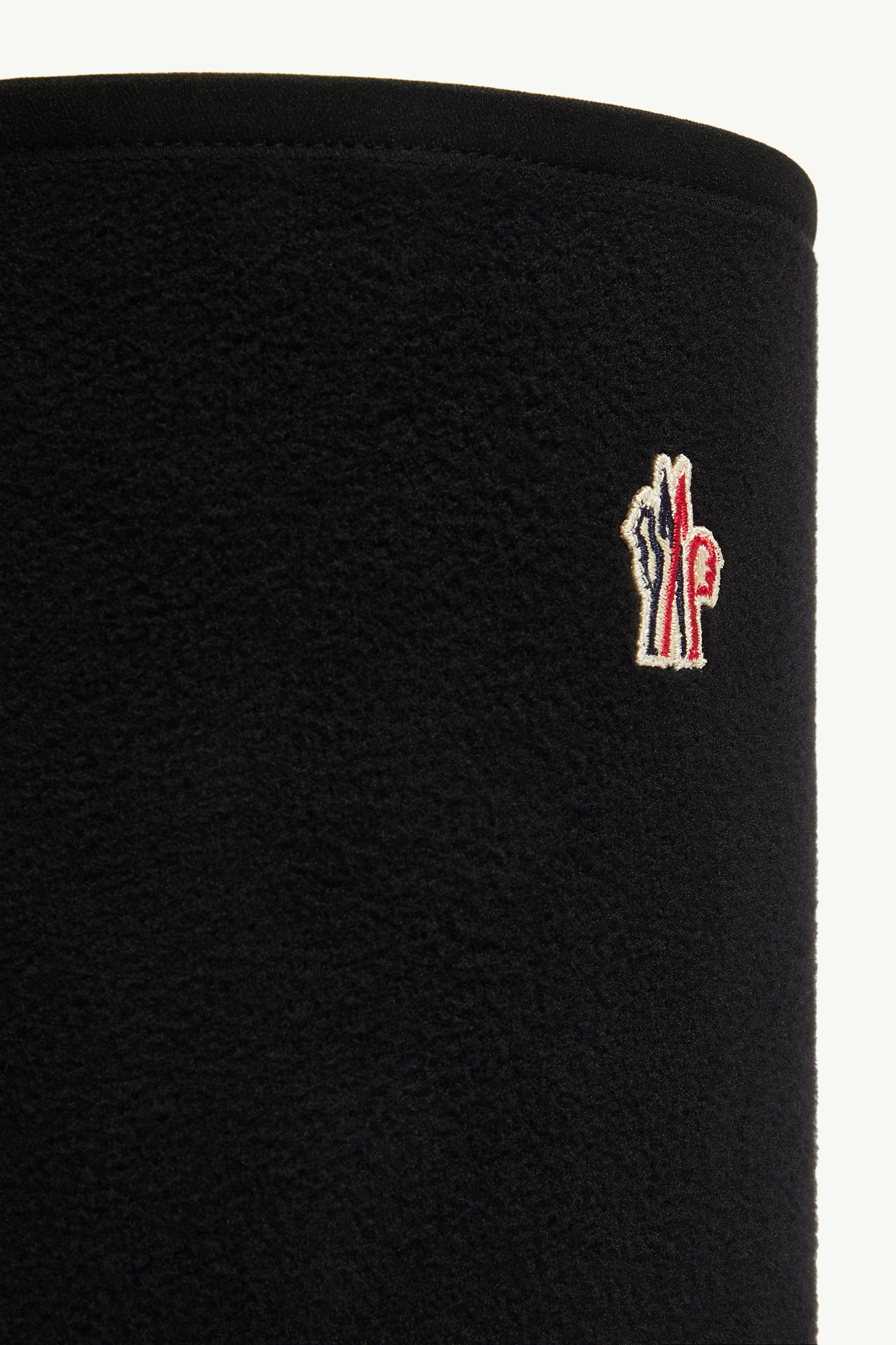 Tricolour-Trimmed Neck Warmer Gender Neutral Black Moncler 1