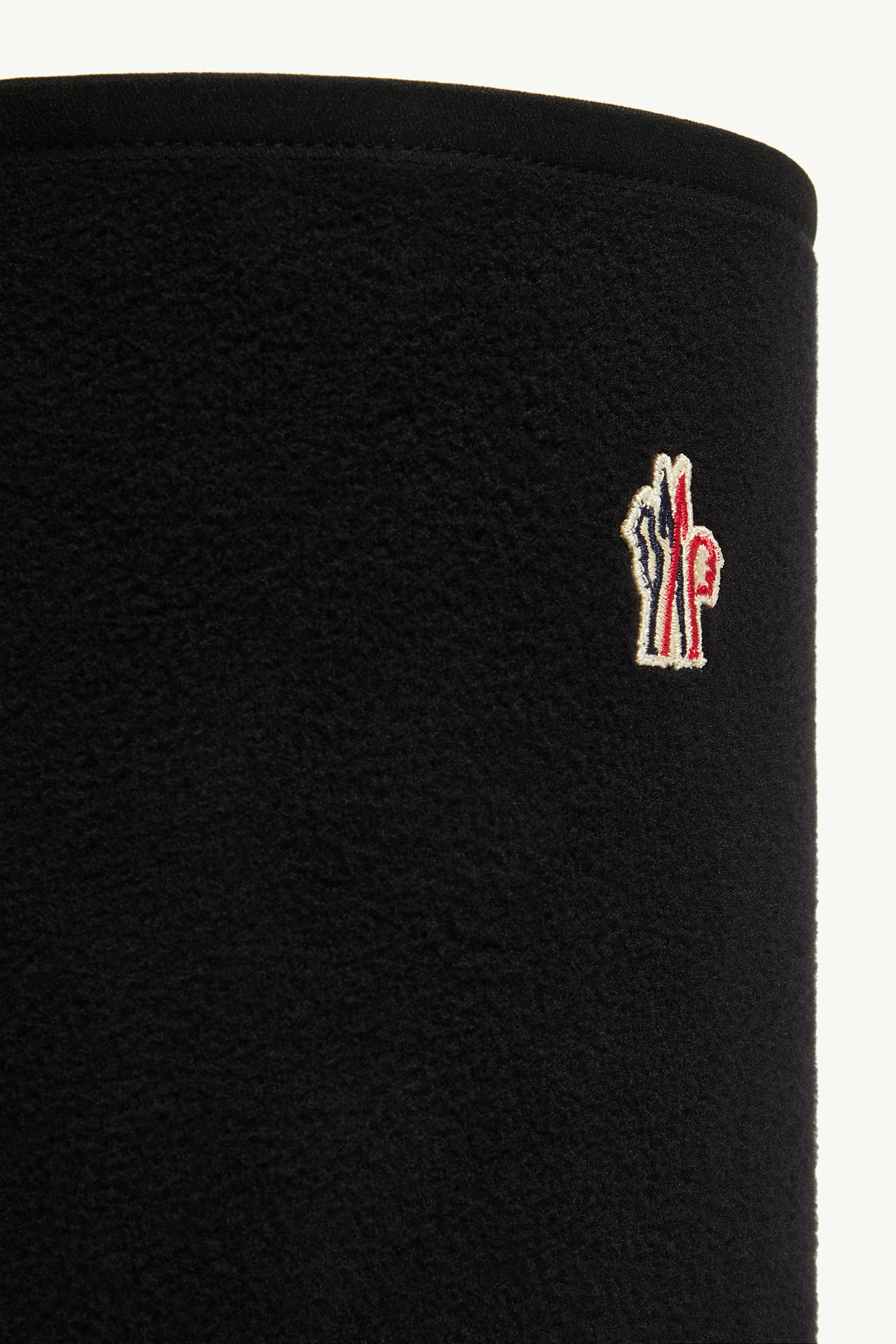 Tricolour-Trimmed Neck Warmer Gender Neutral Black Moncler 1