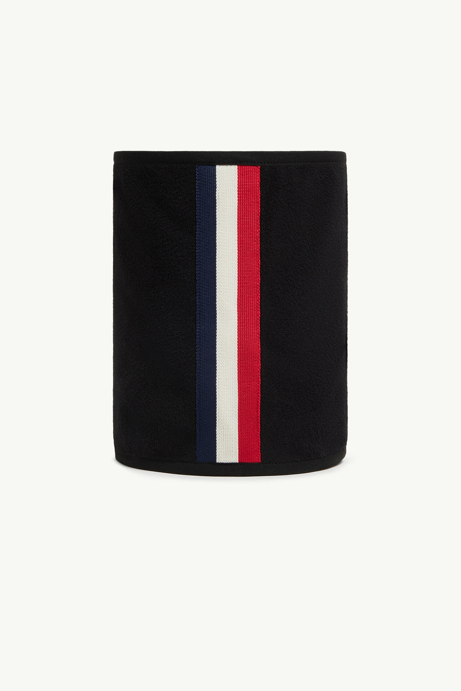 Tricolour-Trimmed Neck Warmer Gender Neutral Black Moncler 2