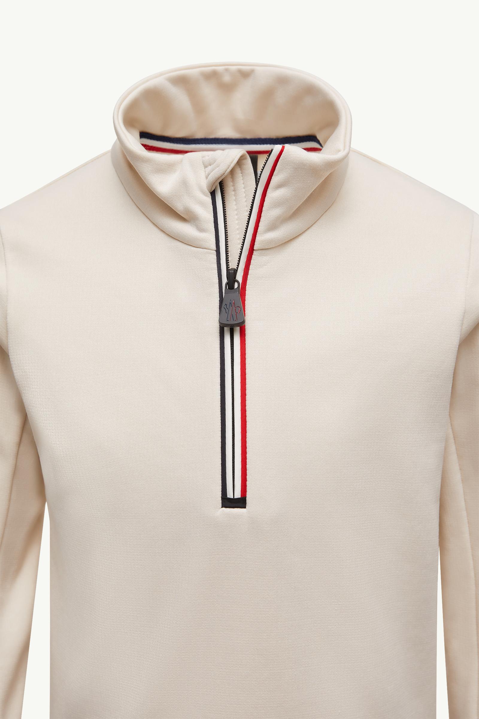monzee モンジー ポーラーフリース ハイネック ホワイト SからLL White Polartec® Half-Zip Turtleneck - Sweatshirts & Knitwear