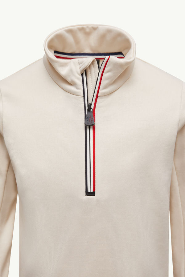 Polartec® Half-Zip Polo Neck Gender Neutral White Moncler 3