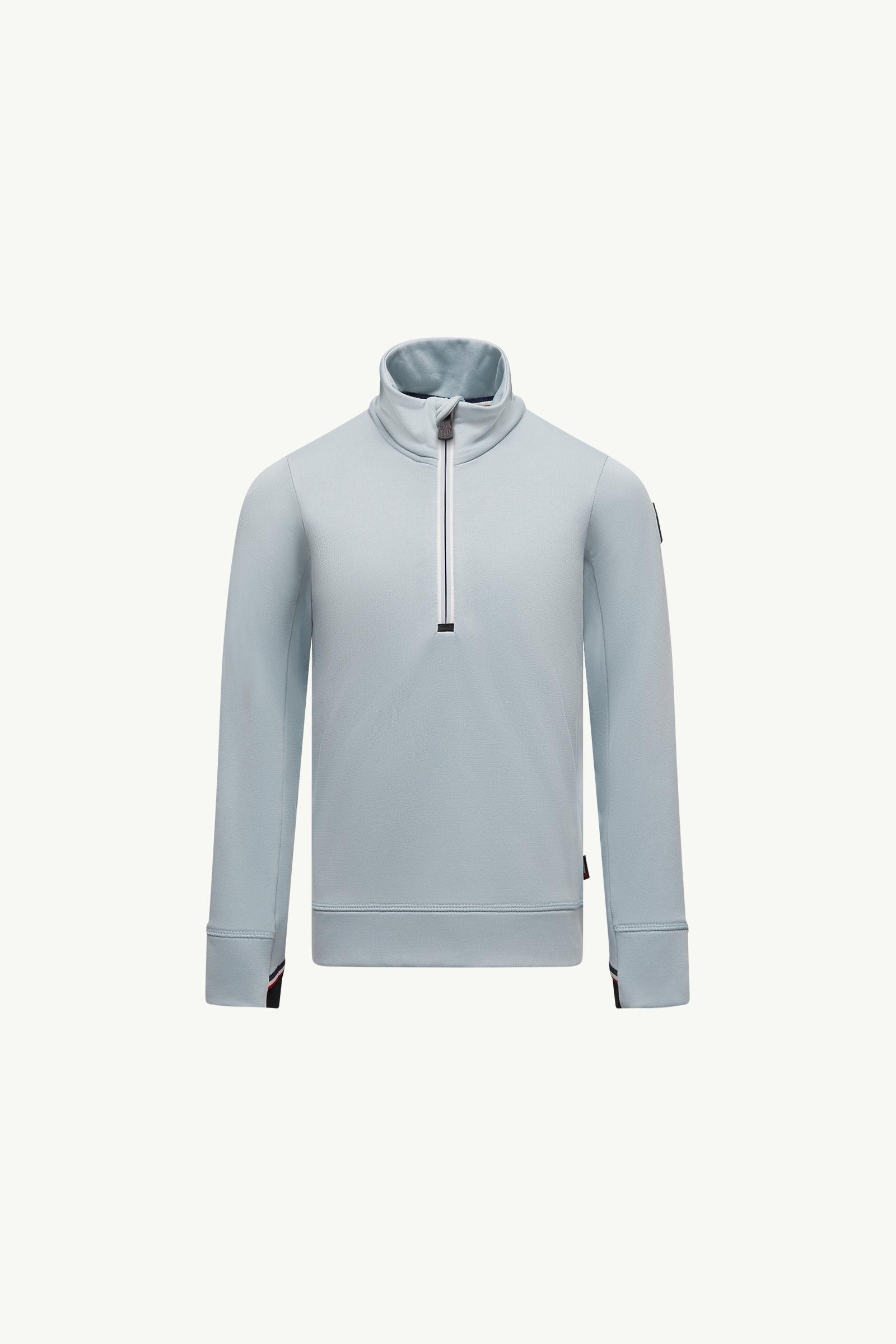 Light Blue Polartec® Half-Zip Polo Neck - Sweatshirts & Knitwear