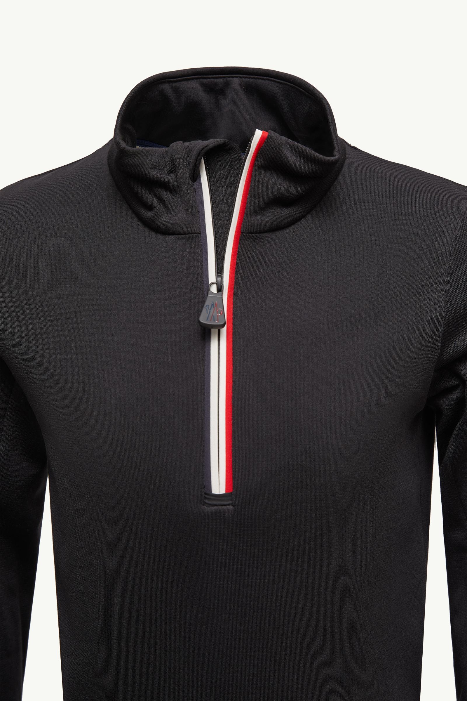 MONCLER スキー・スノボ　キッズ　インナー　4A Black Polartec® Half-Zip Turtleneck - Skiwear for Children