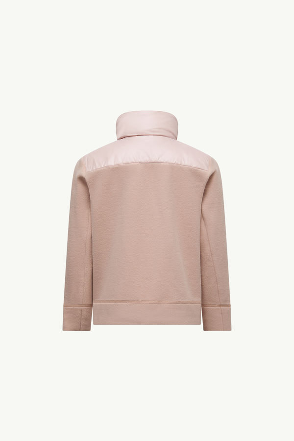 Felpa imbottita in pile Bambina Rosa Moncler 2