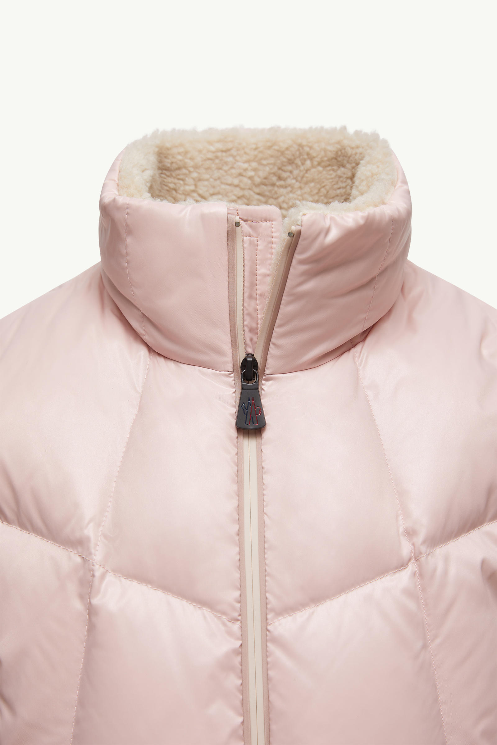 Padded Fleece Zip-Up Sweatshirt Girl Pink Moncler 3