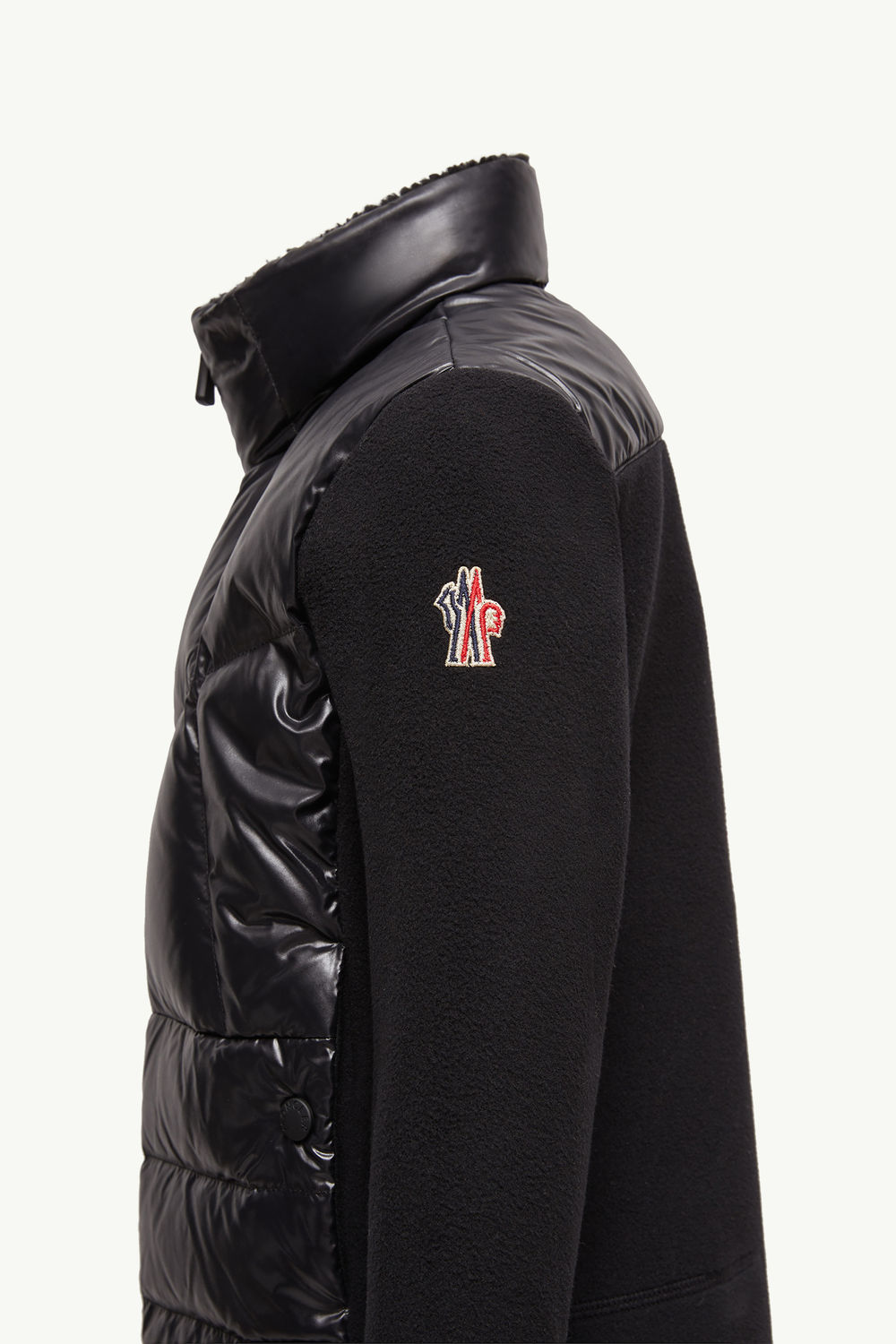 Padded Fleece Zip-Up Sweatshirt Gender Neutral Black Moncler 1