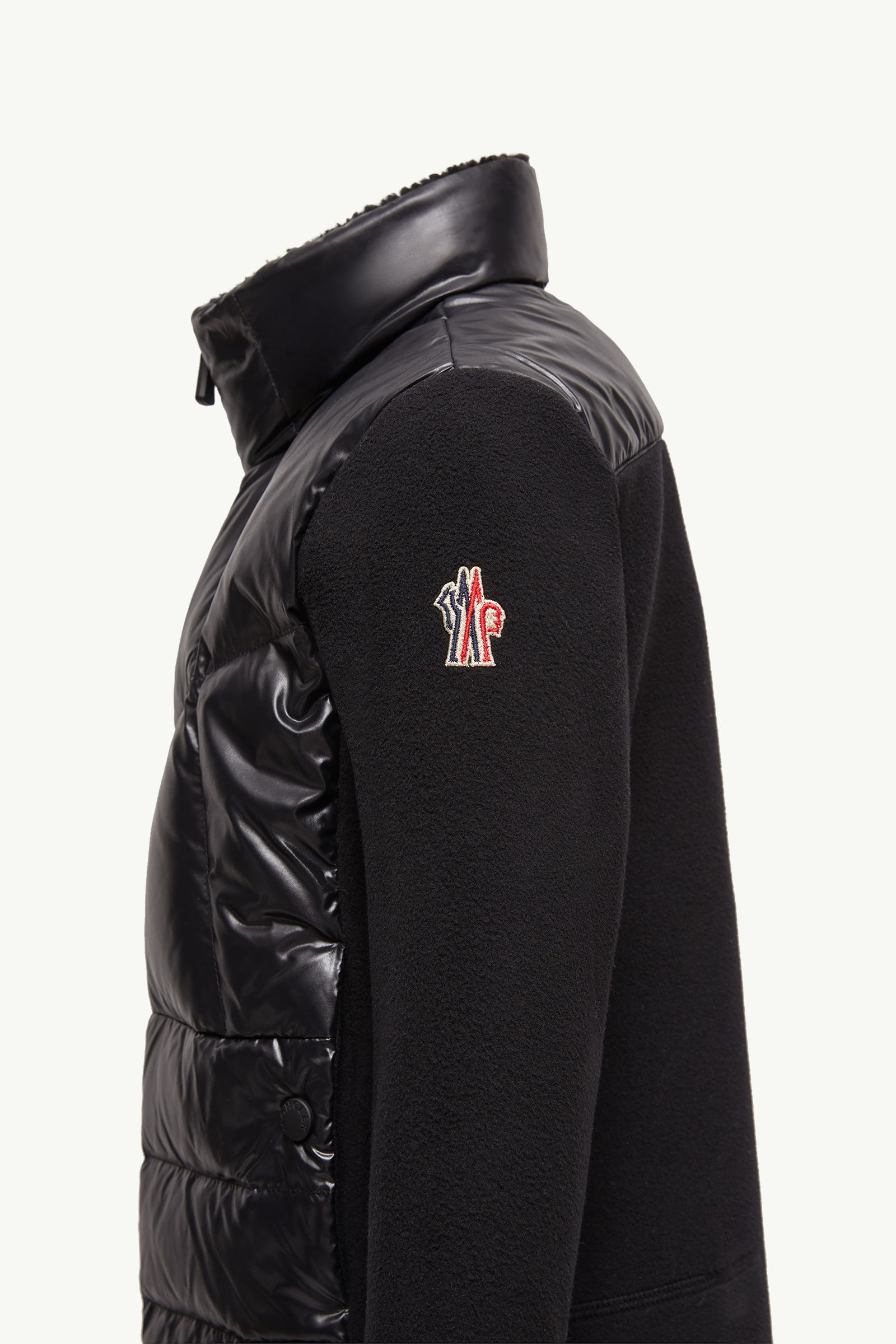 夾層抓毛拉鏈衛衣 中性 黑色 Moncler 1