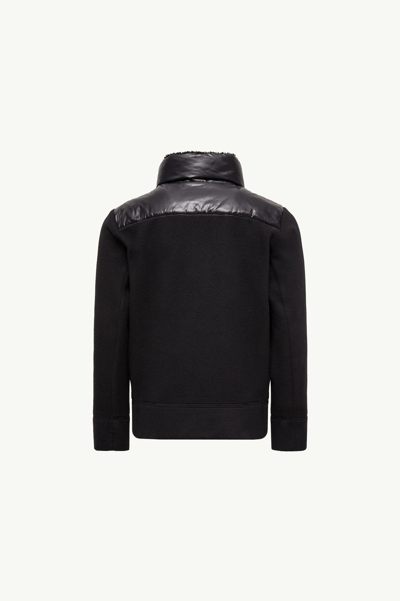 Sweatshirt mit Reißverschluss aus wattiertem Fleece Genderneutral Schwarz Moncler 2