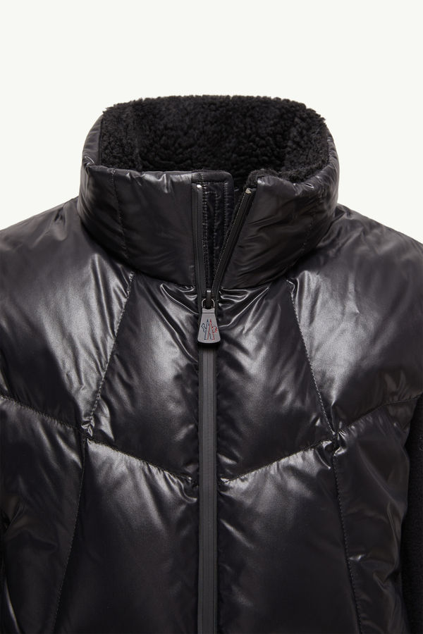 Sweatshirt mit Reißverschluss aus wattiertem Fleece Genderneutral Schwarz Moncler 3